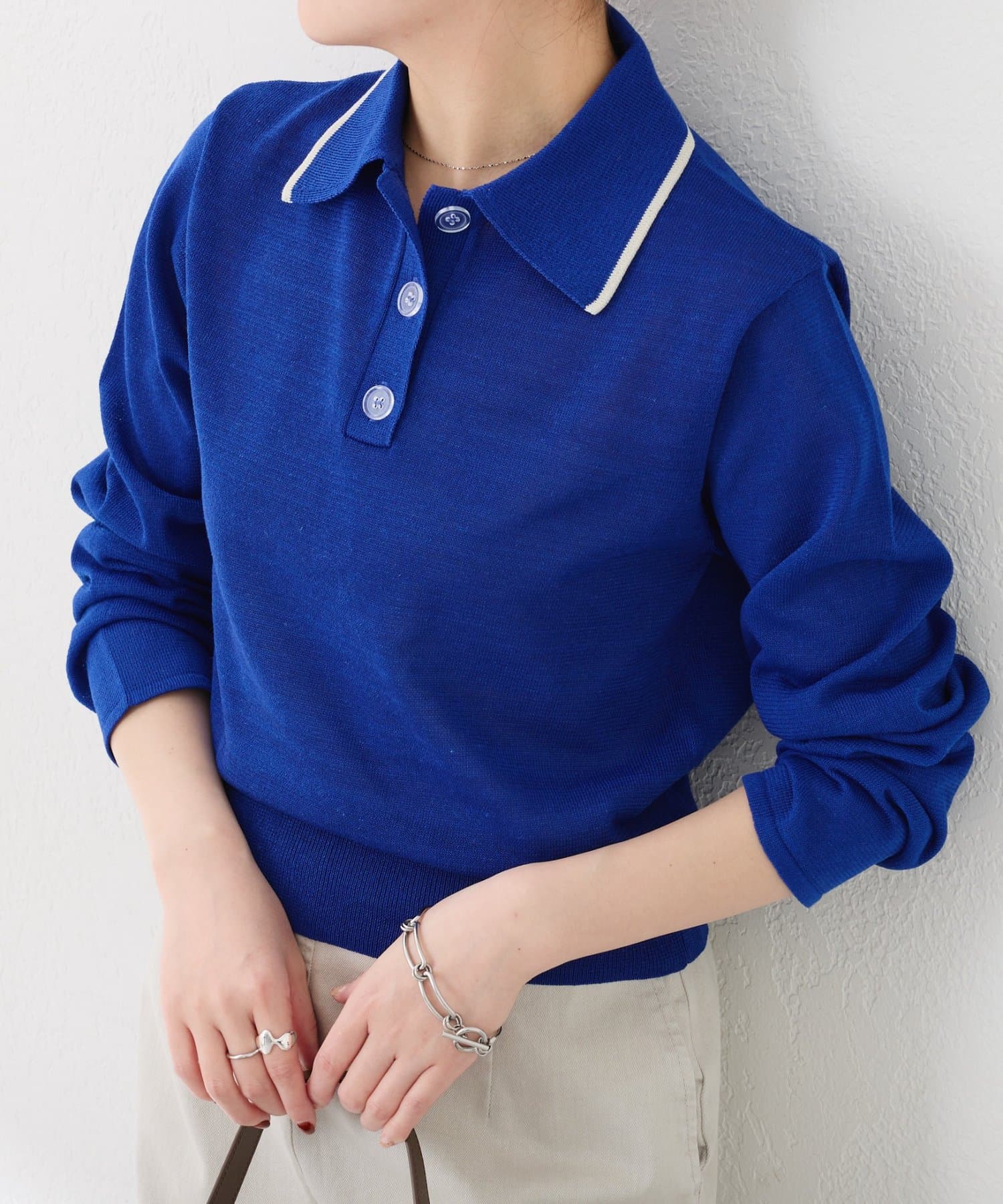 COLLAGE GALLARDAGALANTE(コラージュ ガリャルダガランテ) 【端境期にぴったり】シアーポロニット