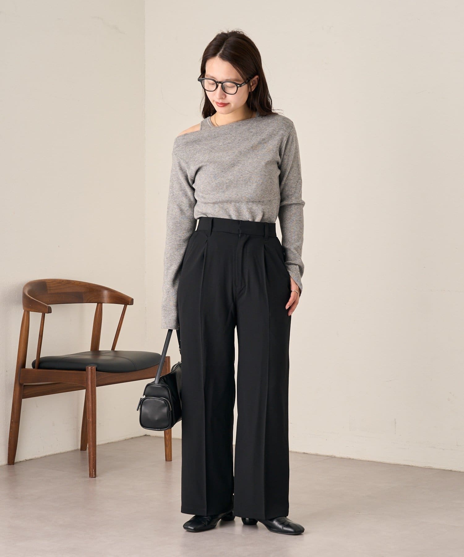 Kastane(カスタネ) 【4色展開】B タンク付きオフショルニット