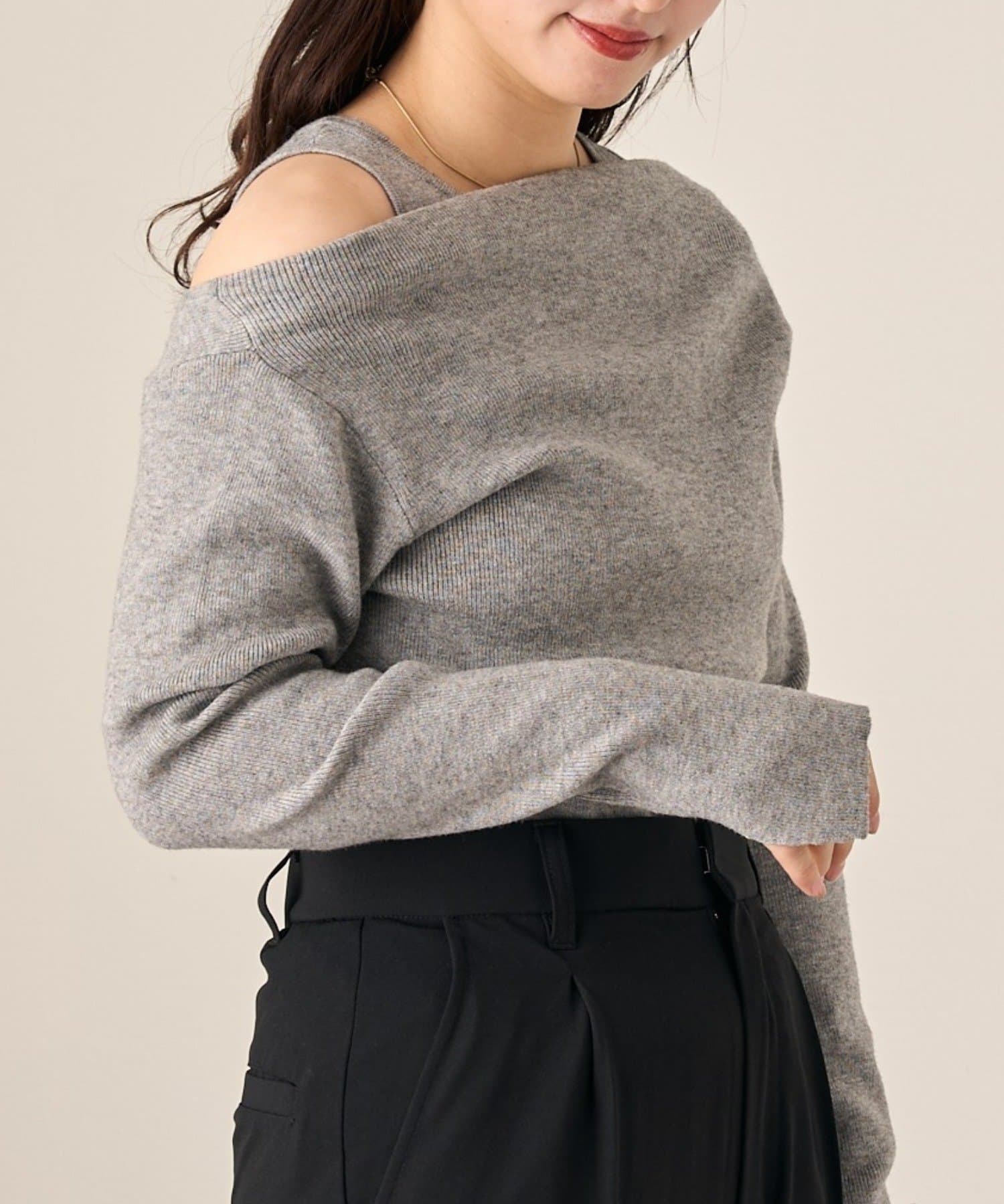 Kastane(カスタネ) 【4色展開】B タンク付きオフショルニット