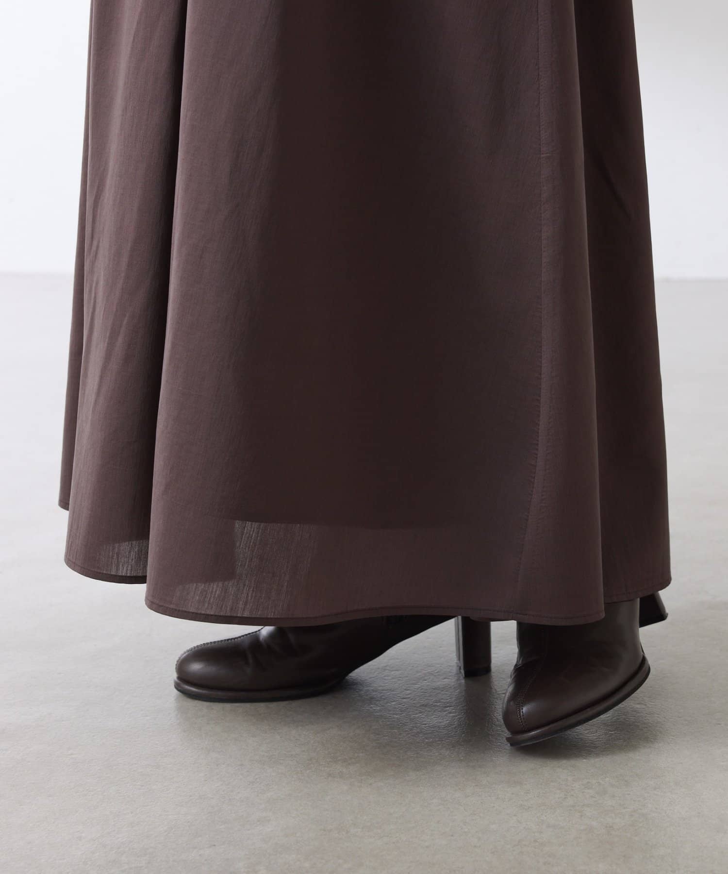 COLLAGE GALLARDAGALANTE(コラージュ ガリャルダガランテ) 【体型カバー】タックフレアシアースカート