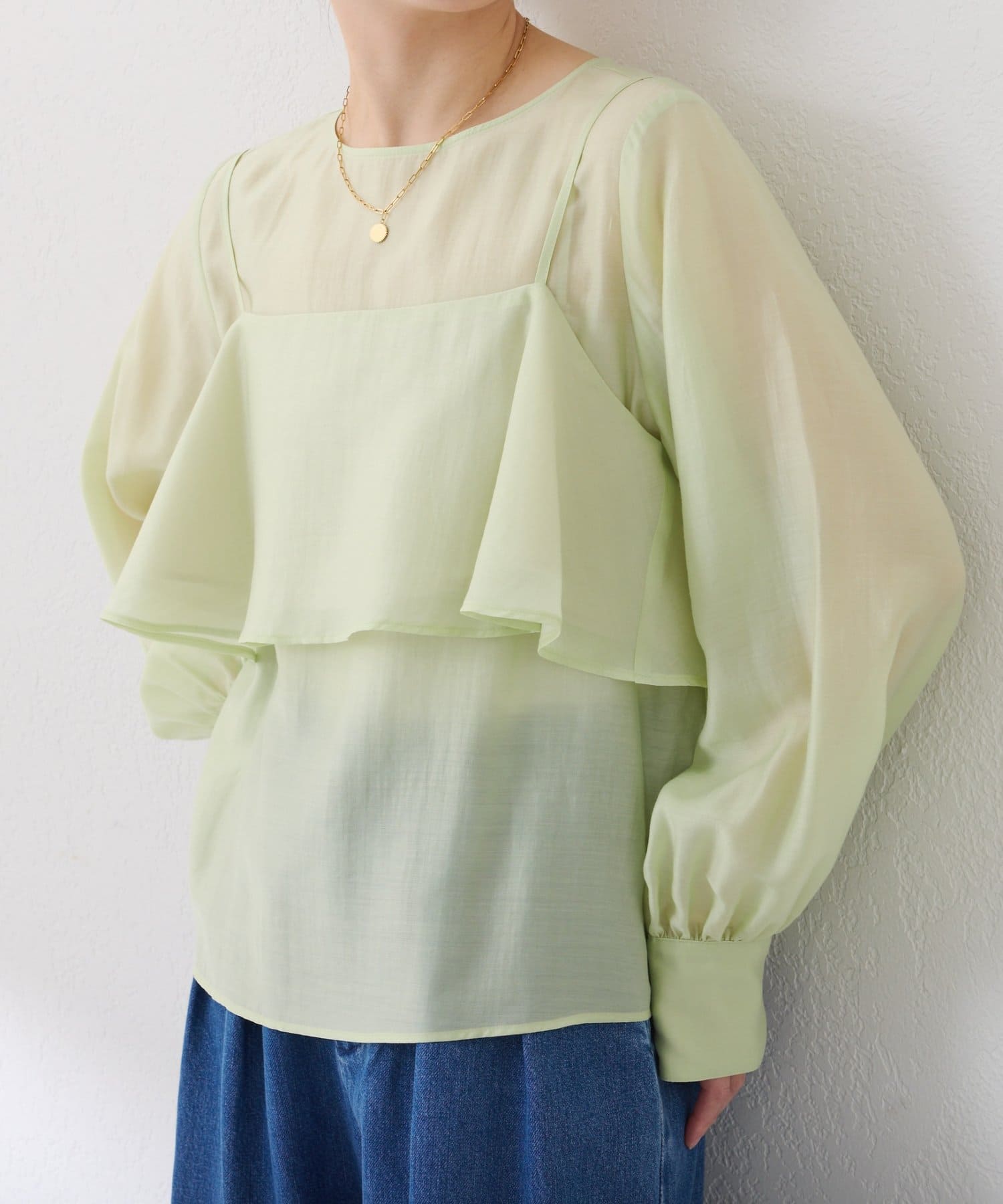 COLLAGE GALLARDAGALANTE(コラージュ ガリャルダガランテ) 【ロングシーズン使える】ビスチェセットブラウス