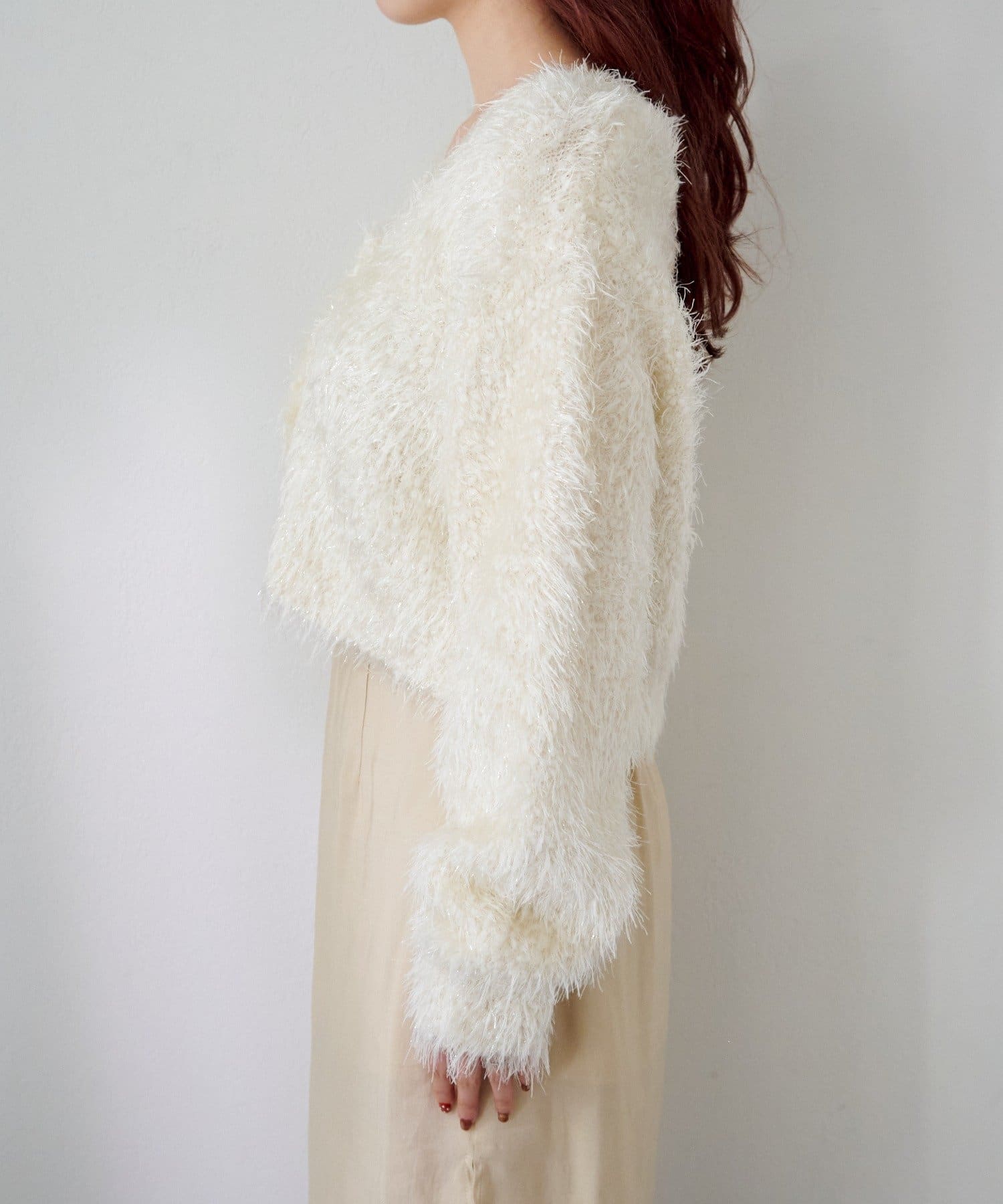 Kastane(カスタネ) グロスシャギーカーディガン