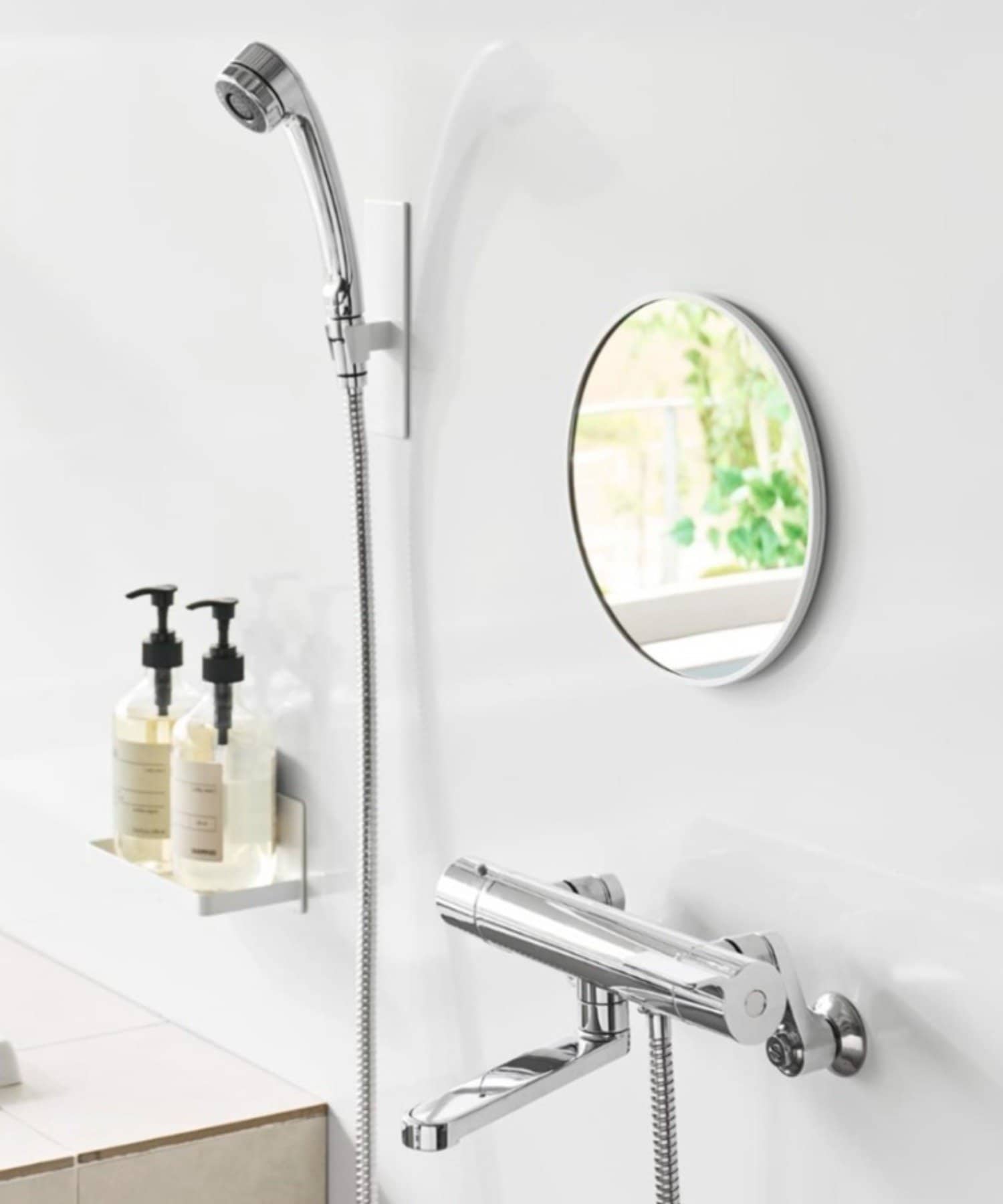 BIRTHDAY BAR(バースデイバー) 【tower タワー】マグネットバスルームミラー タワー 丸型 23cm