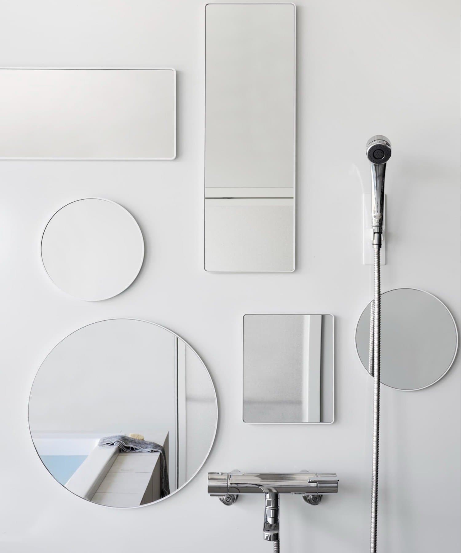 BIRTHDAY BAR(バースデイバー) 【tower タワー】マグネットバスルームミラー タワー 丸型 23cm