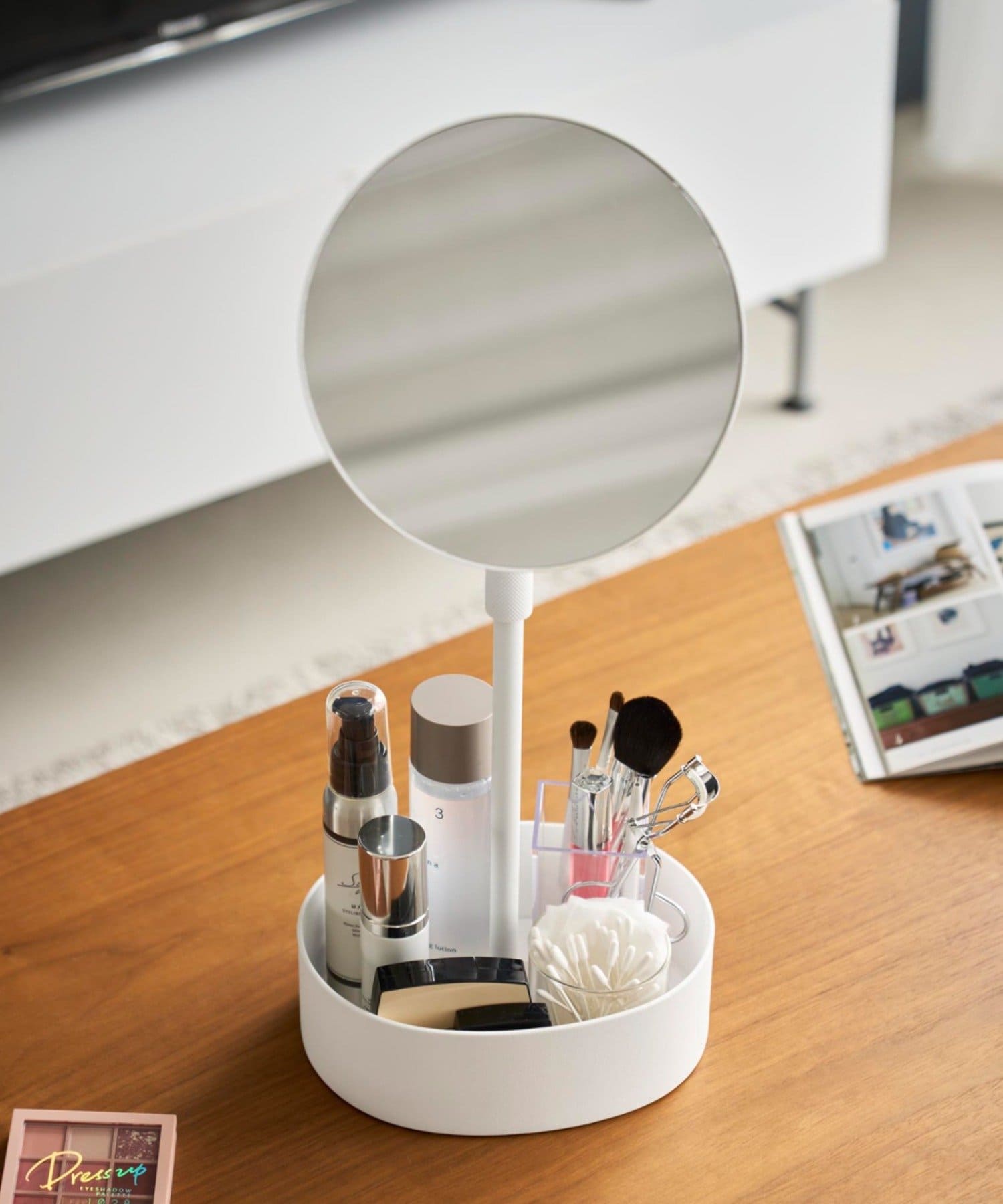 BIRTHDAY BAR(バースデイバー) 【tower タワー】高さと角度が調節できる収納付きスタンドミラー