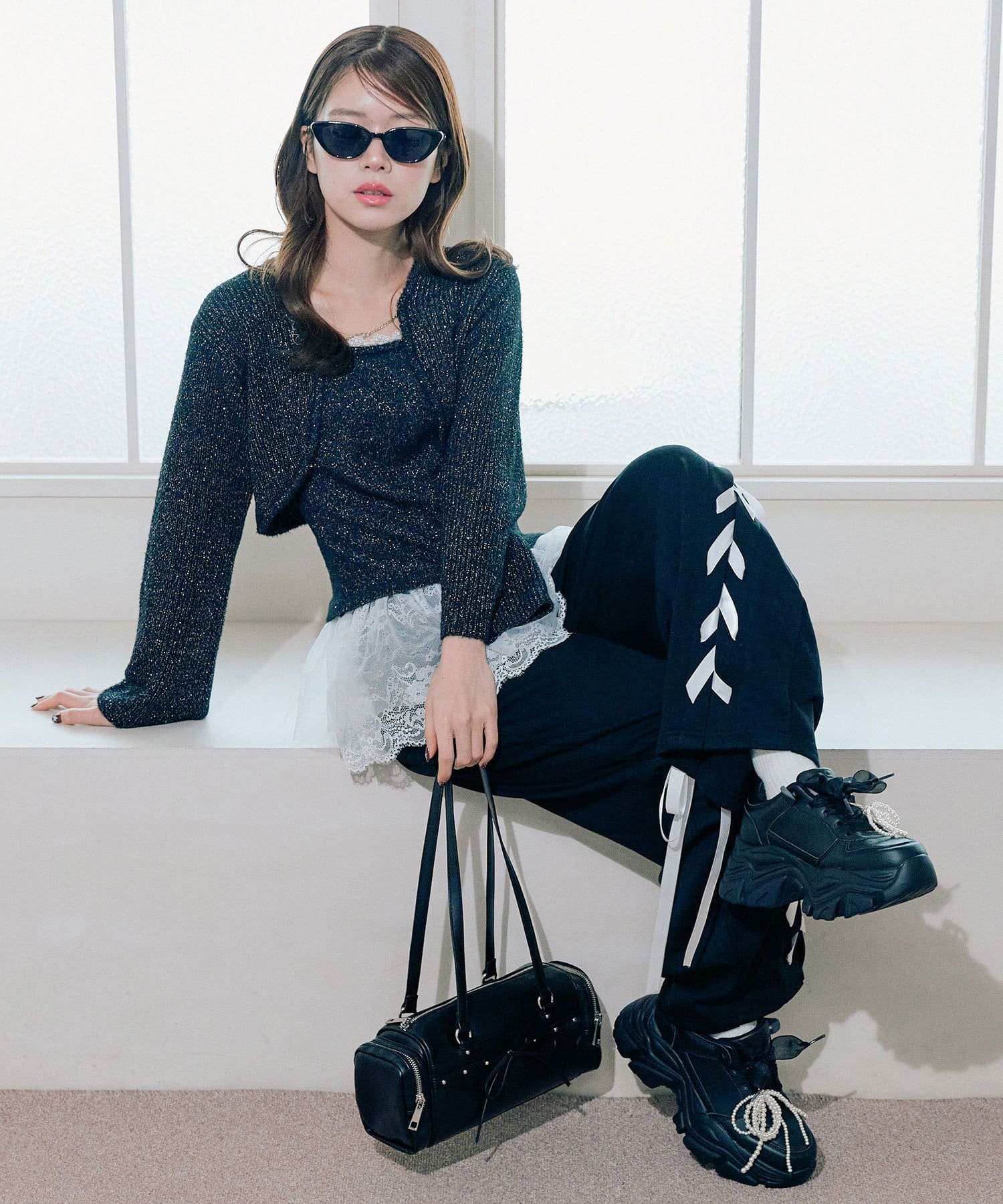 OLIVE des OLIVE(オリーブ デ オリーブ) ボレロペプラムキャミセット