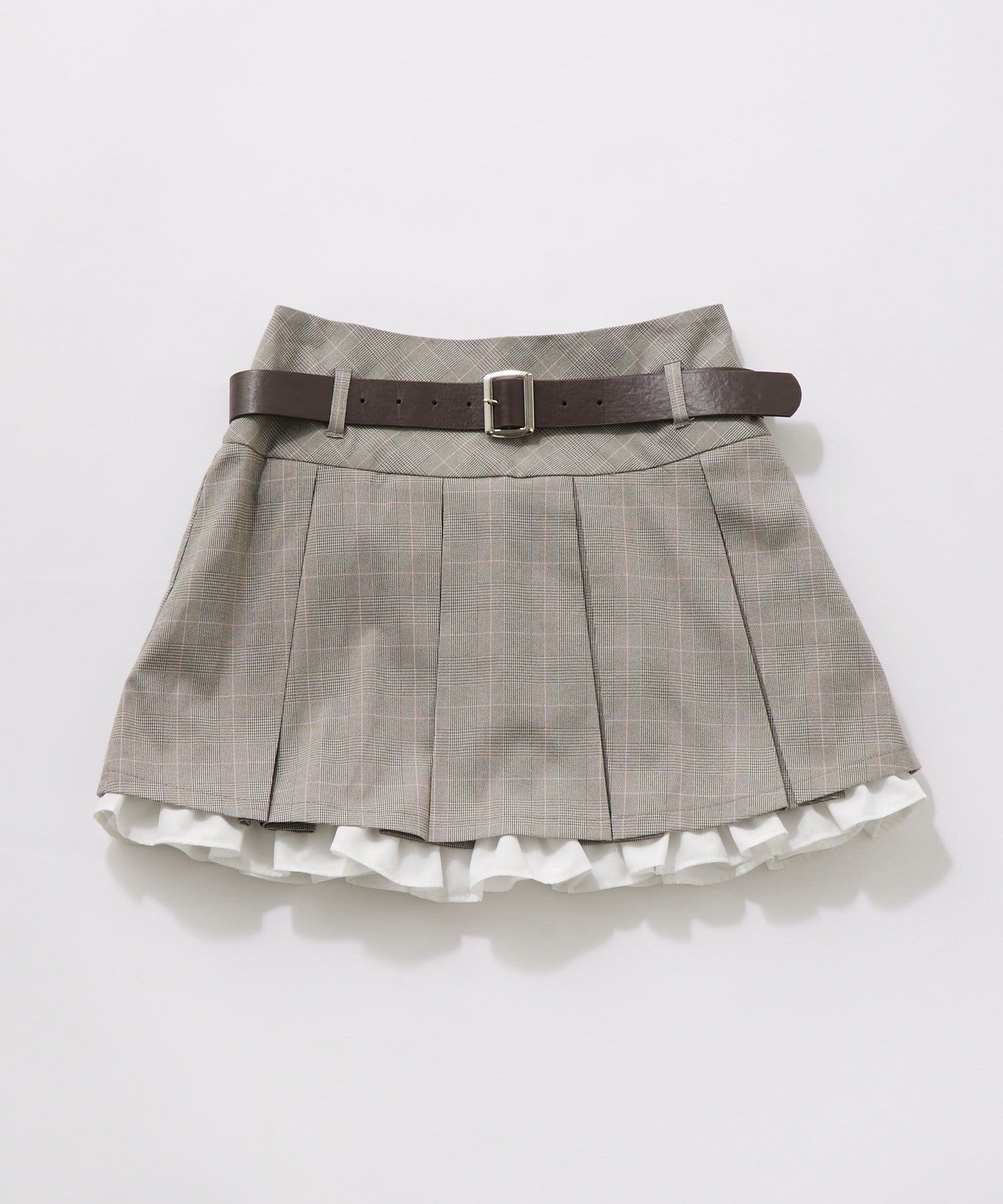 OLIVE des OLIVE(オリーブ デ オリーブ) 裾フリルプリーツスカート