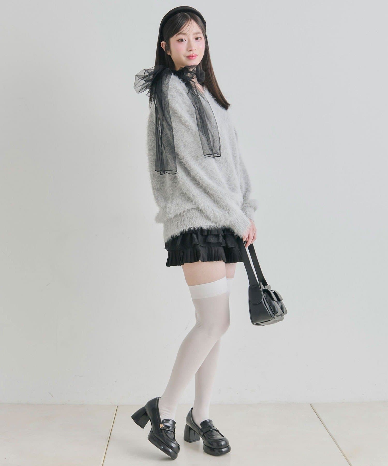 OLIVE des OLIVE(オリーブ デ オリーブ) チュールリボンゆるふわチュニック