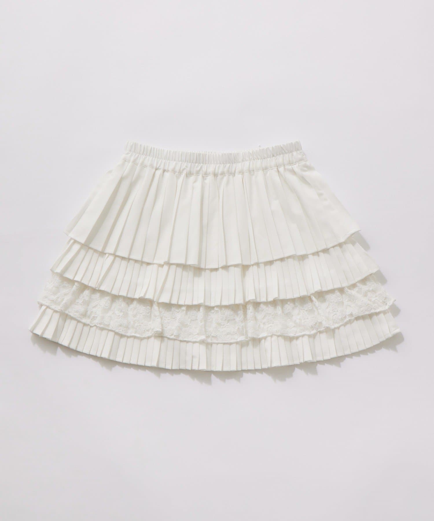 OLIVE des OLIVE(オリーブ デ オリーブ) プリーツティアードミニスカート