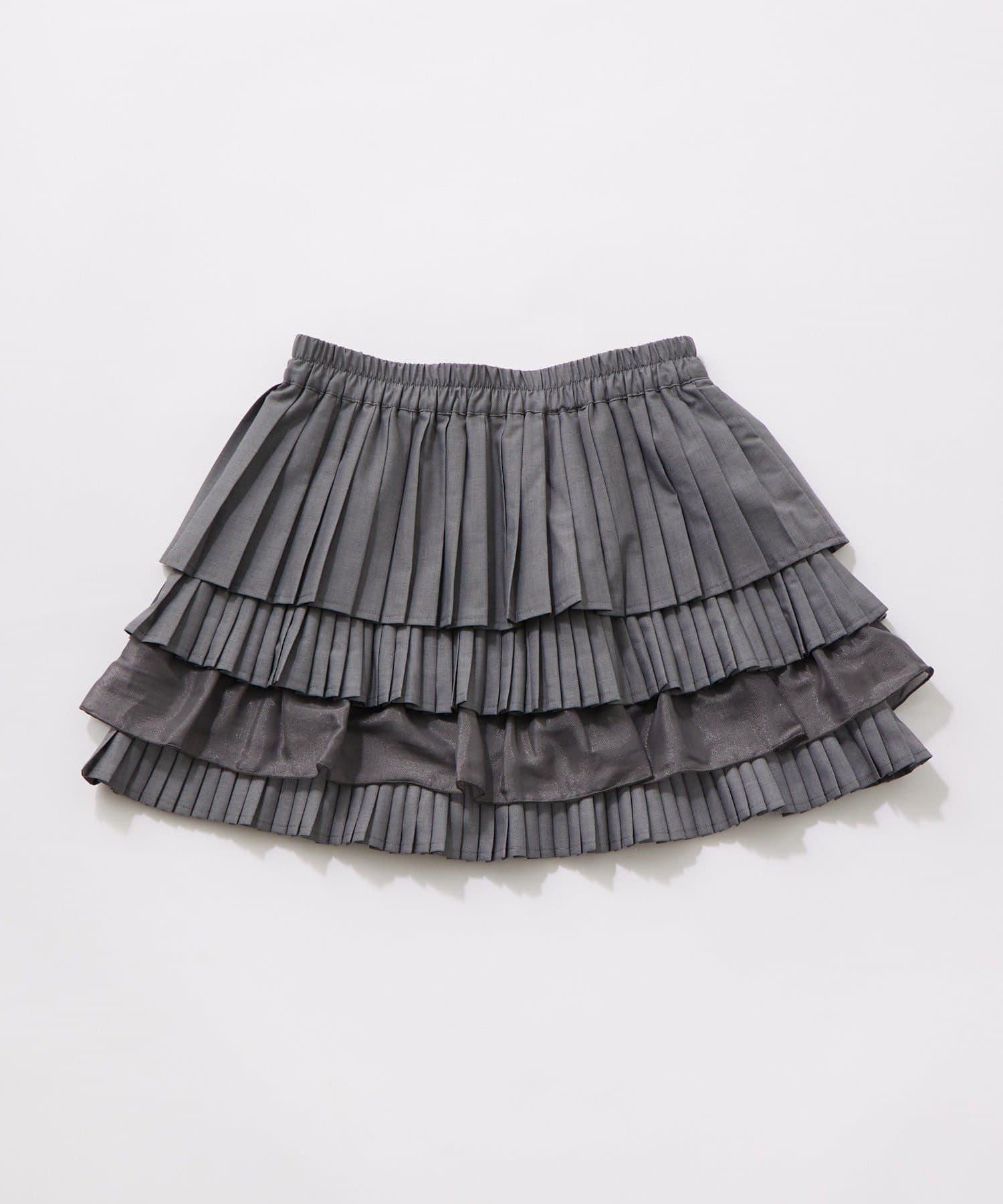 OLIVE des OLIVE(オリーブ デ オリーブ) プリーツティアードミニスカート