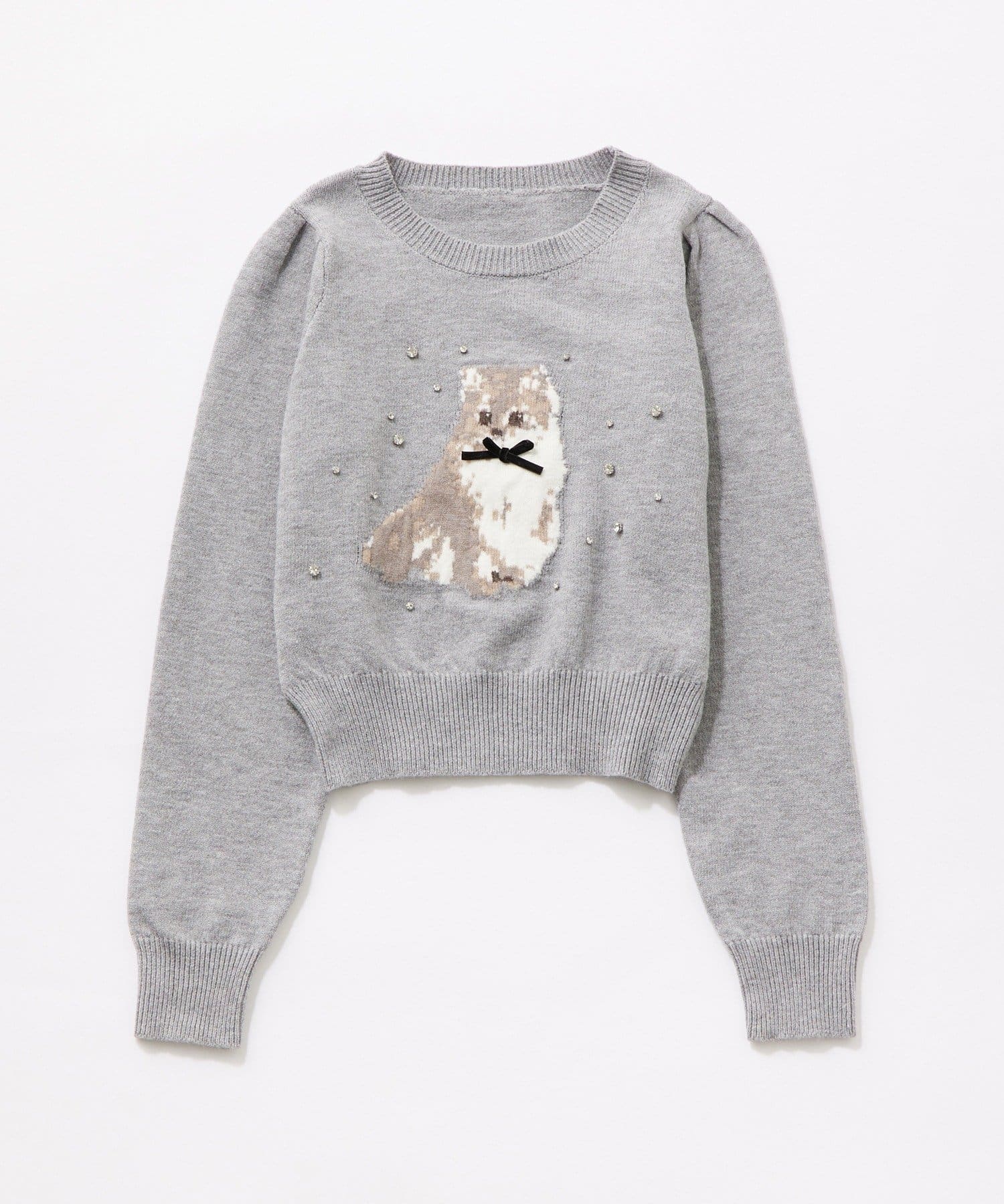 OLIVE des OLIVE(オリーブ デ オリーブ) かぶりものアニマルジャガードニット