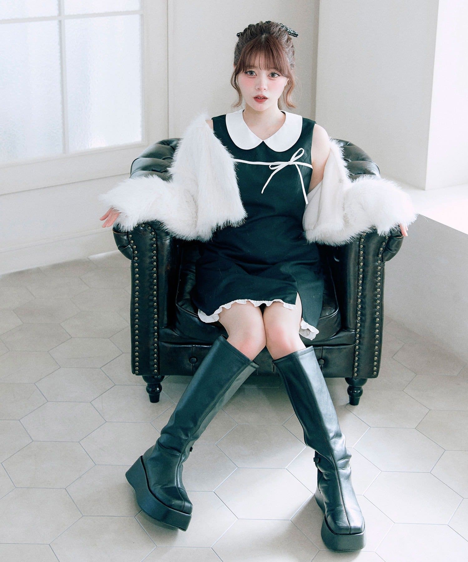 OLIVE des OLIVE(オリーブ デ オリーブ) 【Belle Charme】Pure Ribbon Mini Dress