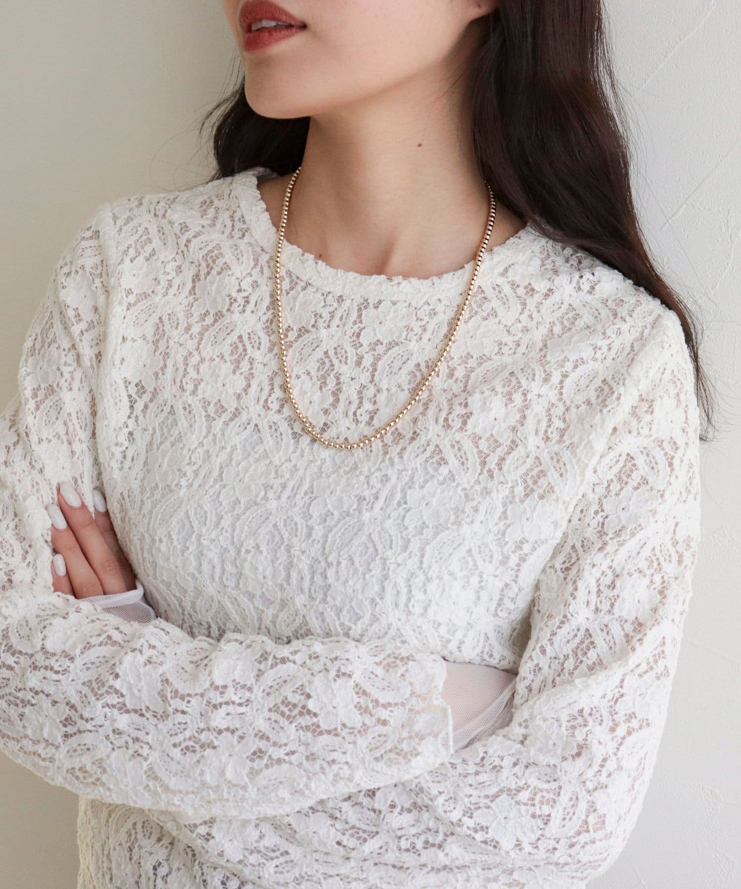 FREDY & GLOSTER(フレディ アンド グロスター) メタルビーズミドルネックレス