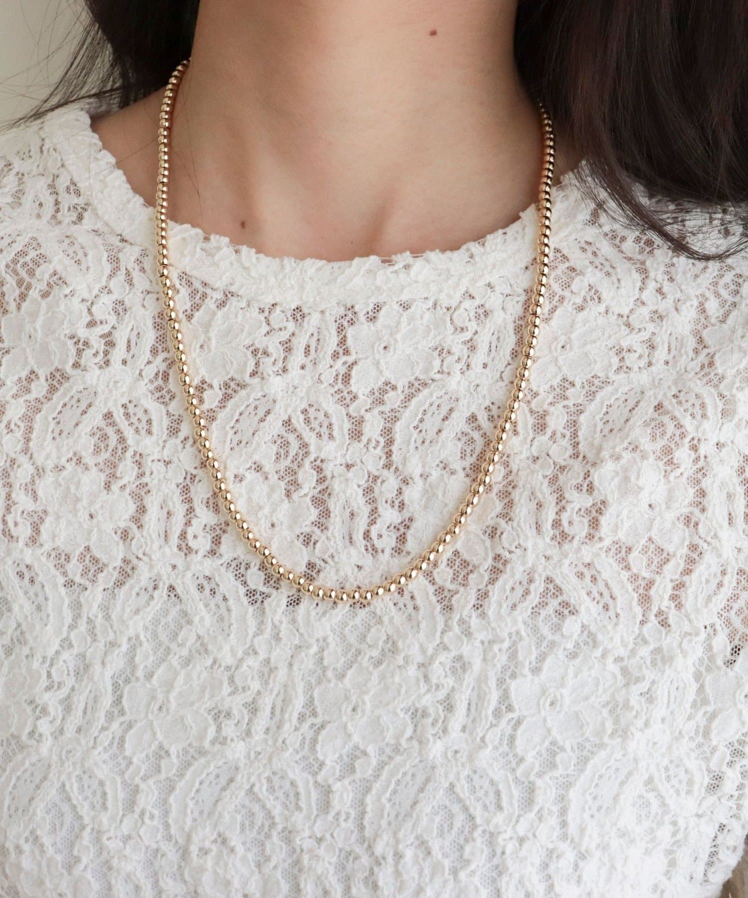 FREDY & GLOSTER(フレディ アンド グロスター) メタルビーズミドルネックレス