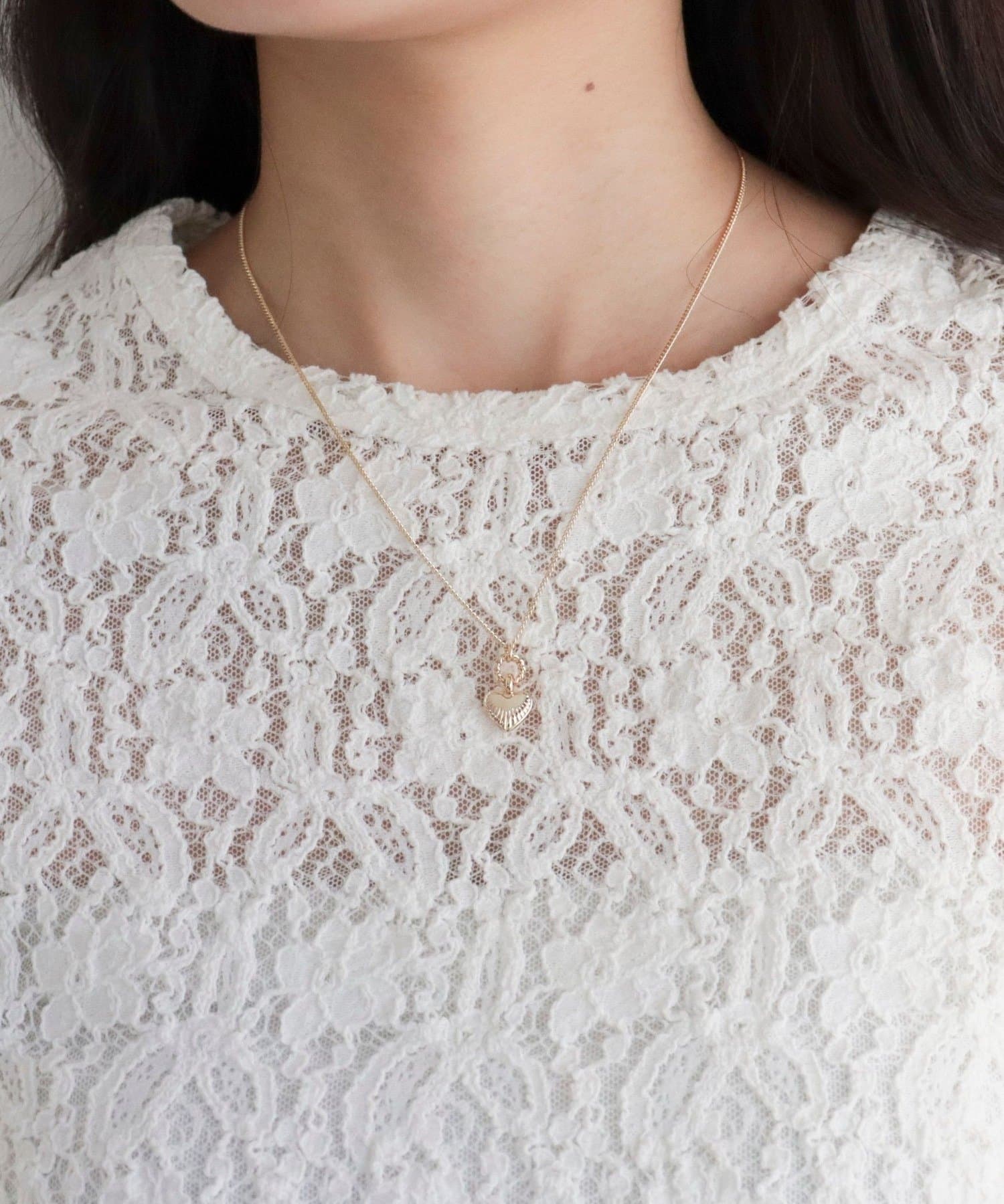 FREDY & GLOSTER(フレディ アンド グロスター) 刻みミニハートネックレス