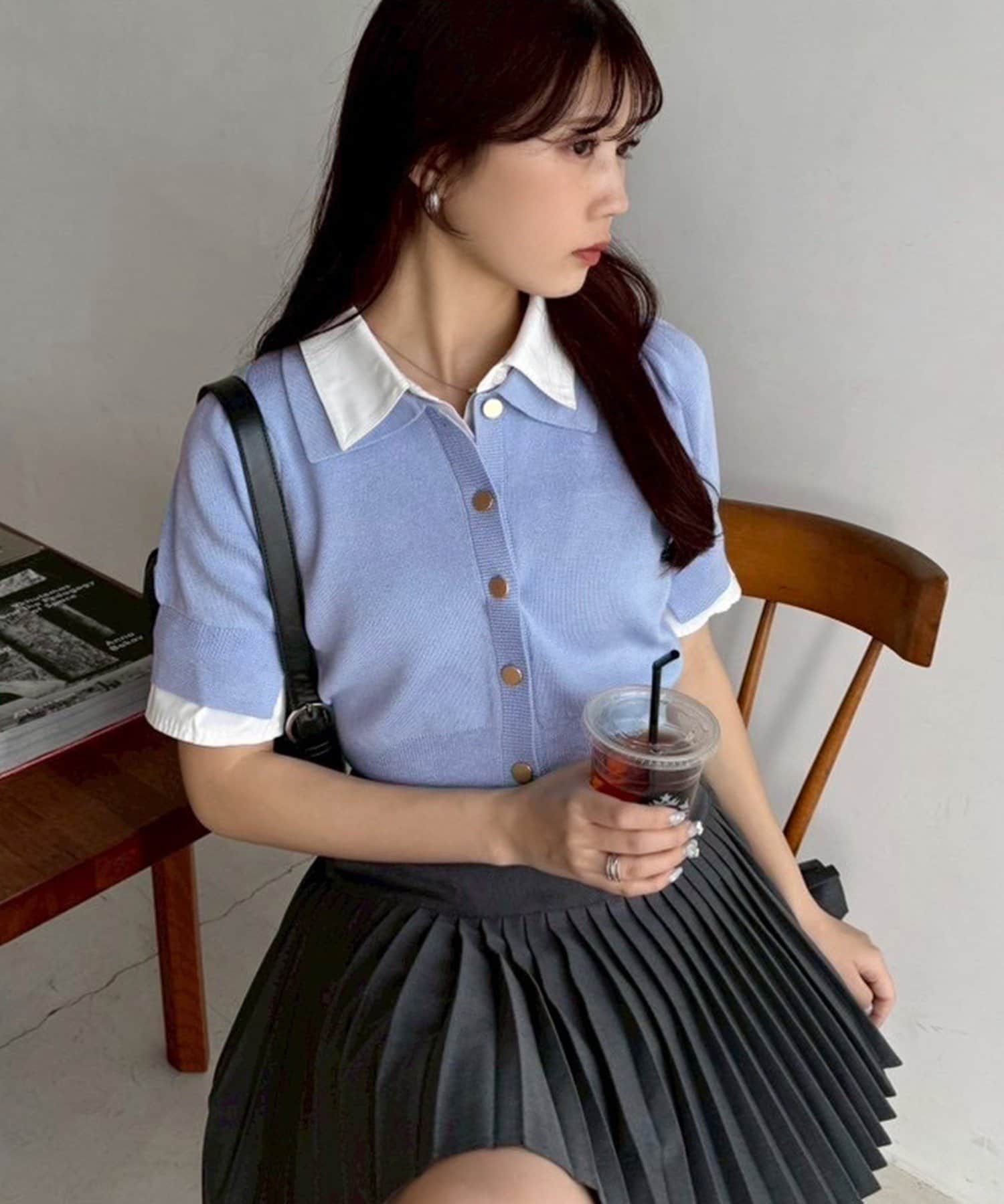 one after another NICE CLAUP(ワンアフターアナザー ナイスクラップ) 【WEB限定リバイバル】細プリーツスカート