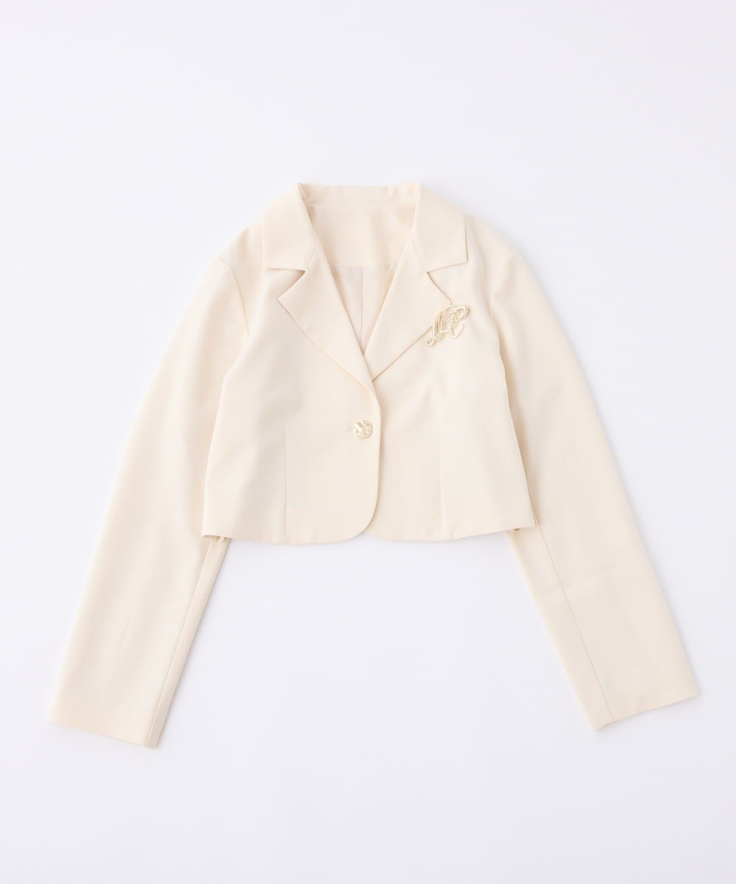 one after another NICE CLAUP(ワンアフターアナザー ナイスクラップ) 【WEB限定リバイバル】ブローチ付きショートテーラージャケット