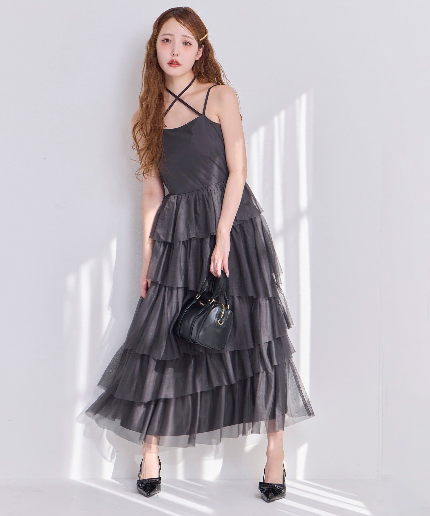 one after another NICE CLAUP(ワンアフターアナザー ナイスクラップ) 【WEB限定リバイバル】ティアートチュールワンピース