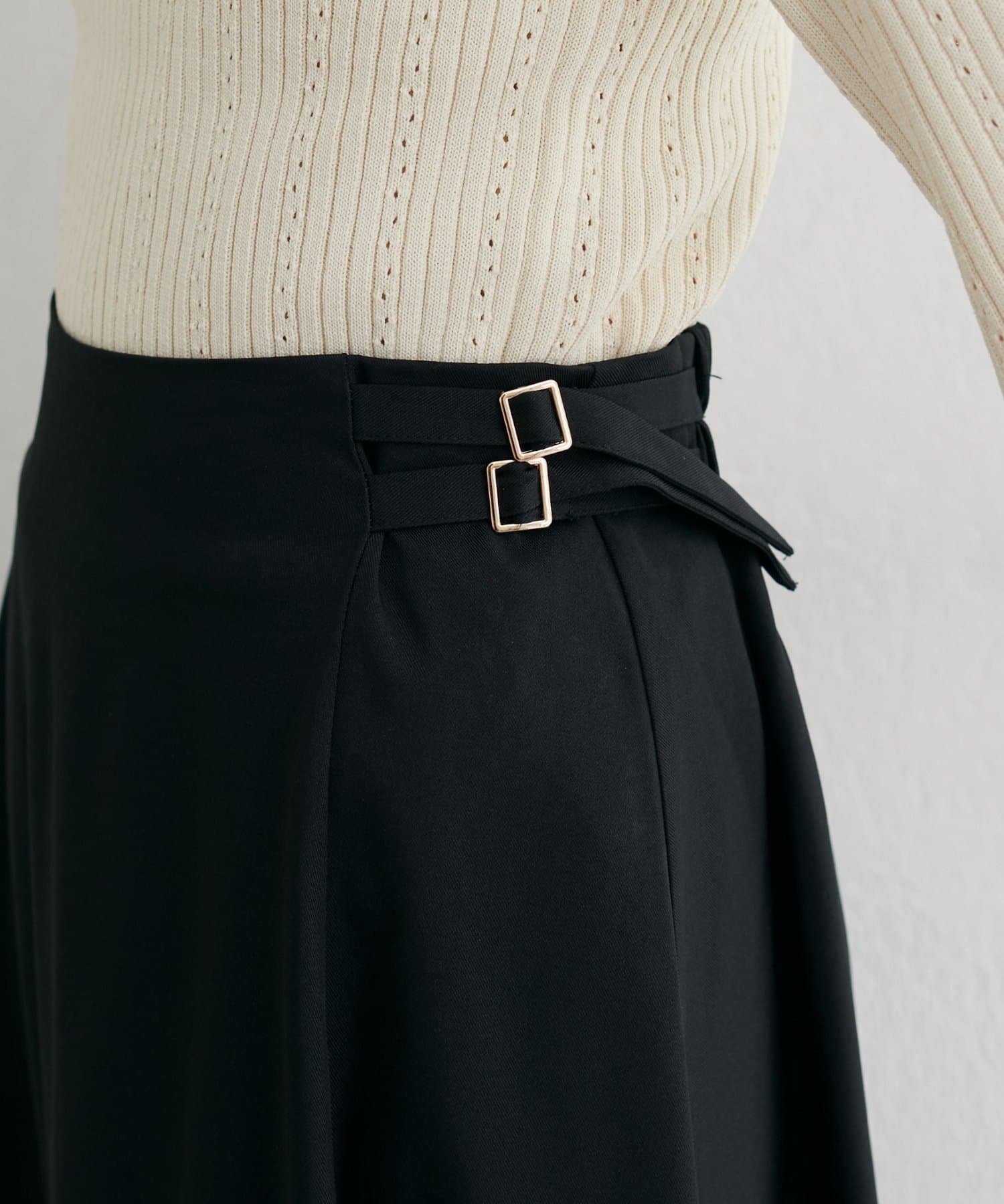 NICE CLAUP / OLIVE des OLIVE OUTLET(ナイスクラップ  / オリーブ デ オリーブ アウトレット) 【EVERY.VERY niceclaup】ハイウエストベルトフレアスカート