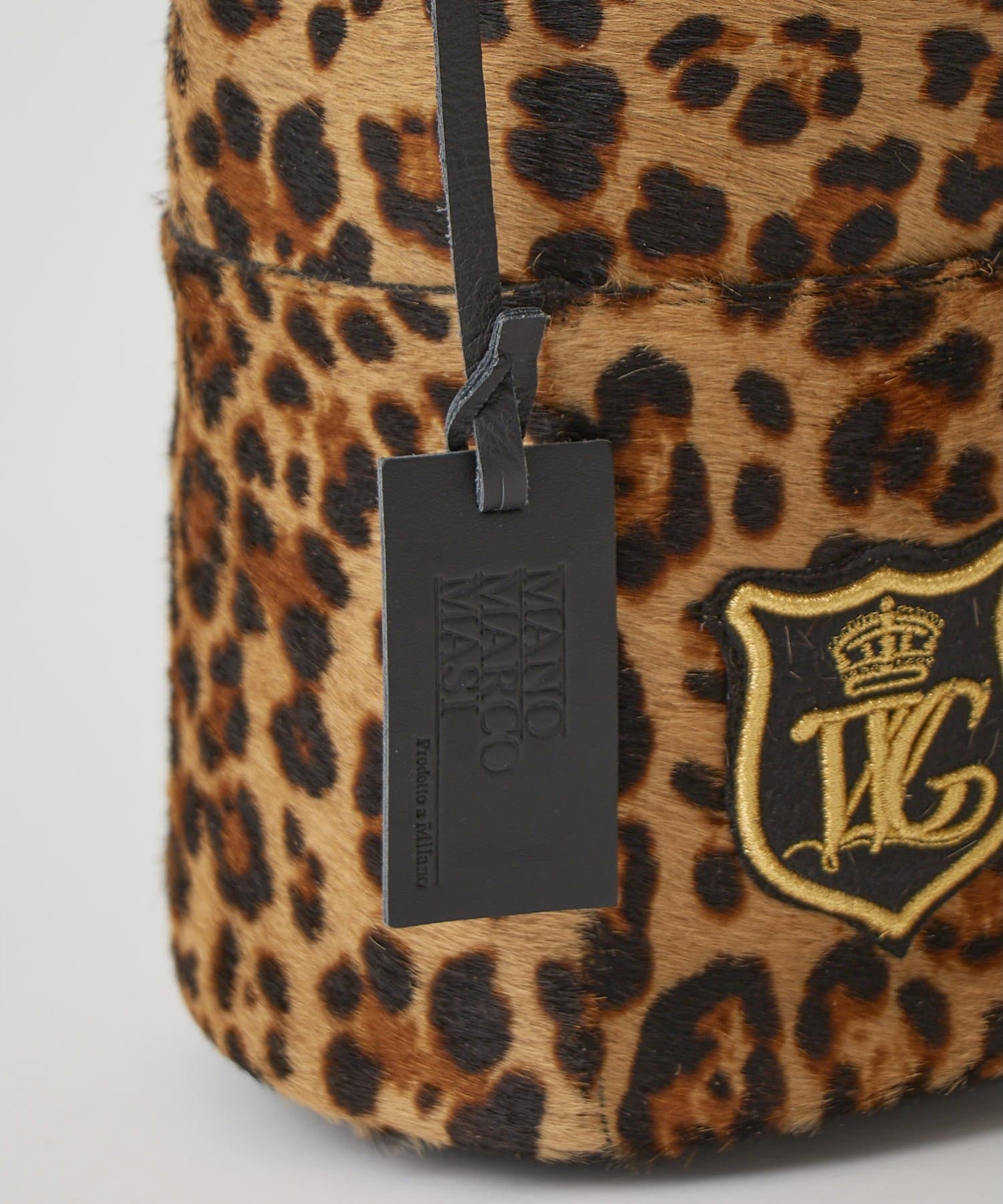 Whim Gazette(ウィム ガゼット) 【MARCO MASI】ヘアレザーワッペン巾着