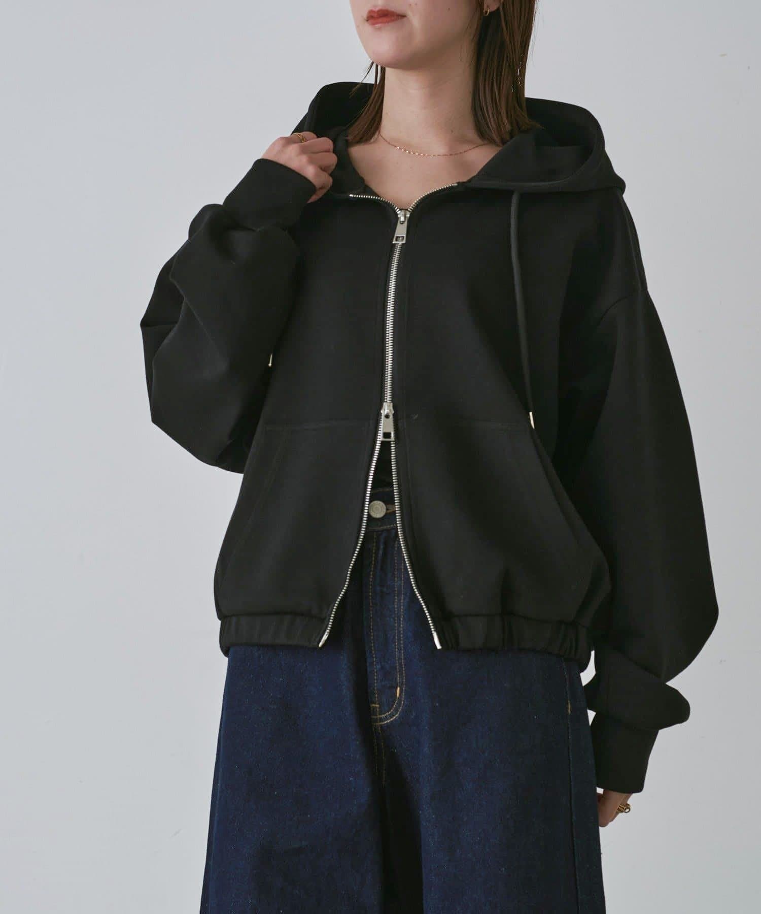 -goocy-(グーシー) 【セットアップ対応】ショートカンガルーポケットパーカー