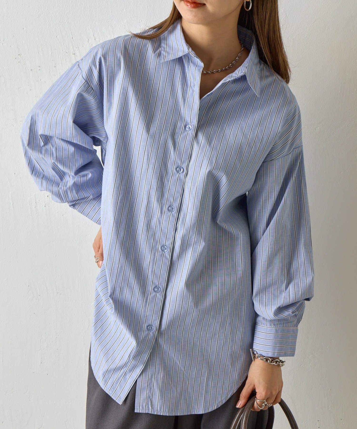 COLONY 2139(コロニー トゥーワンスリーナイン) 【WEB限定】ストライプBIGシャツ