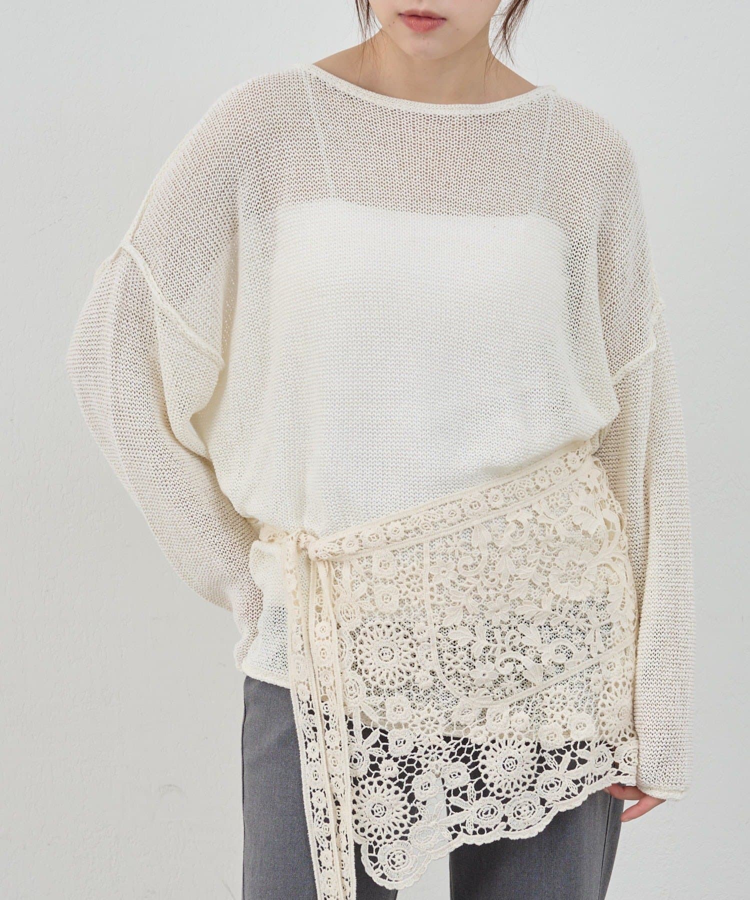 SHENERY(シーナリー) 【26SS予約】リネンオーバーニット