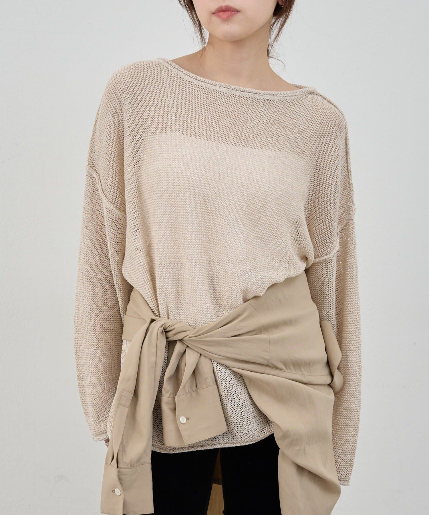 SHENERY(シーナリー) 【26SS予約】リネンオーバーニット