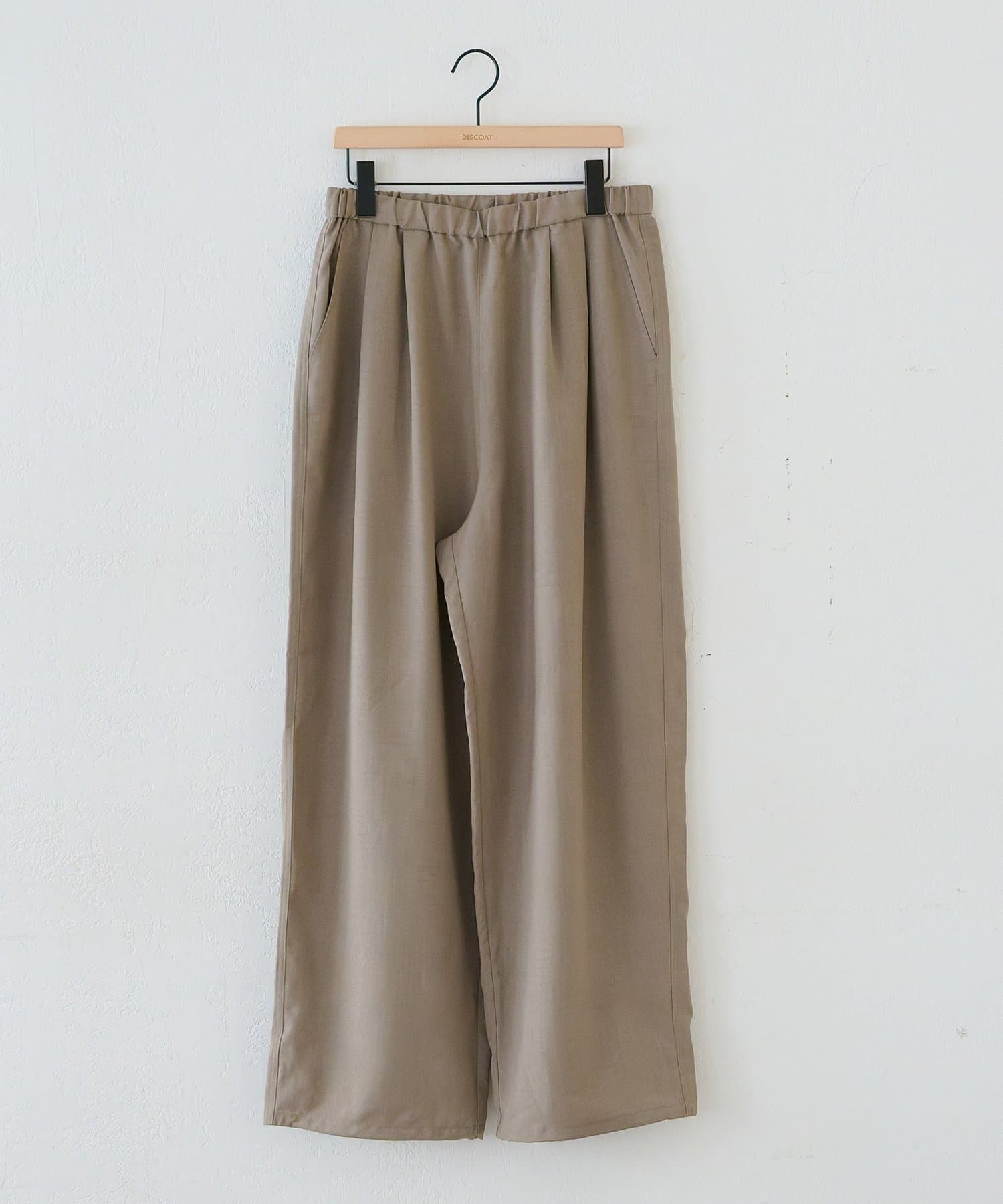 DISCOAT(ディスコート) 【Enlude/セットアップ対応】テックリネンワイドイージーパンツ《ユニセックス》