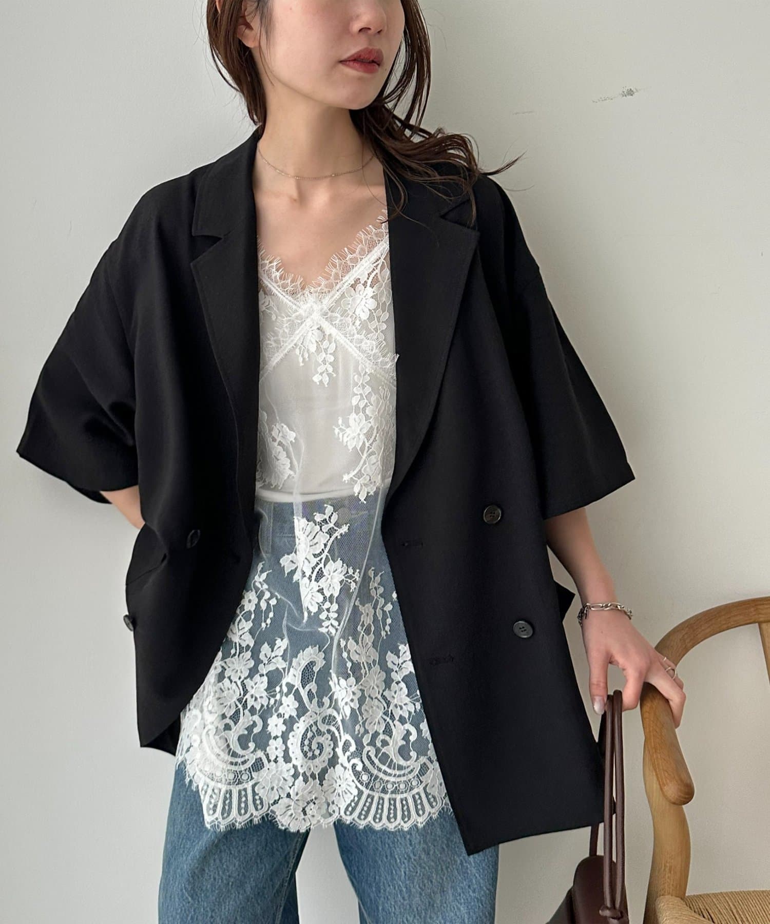 DISCOAT(ディスコート) 【Enlude】テックリネン半袖シャツジャケット