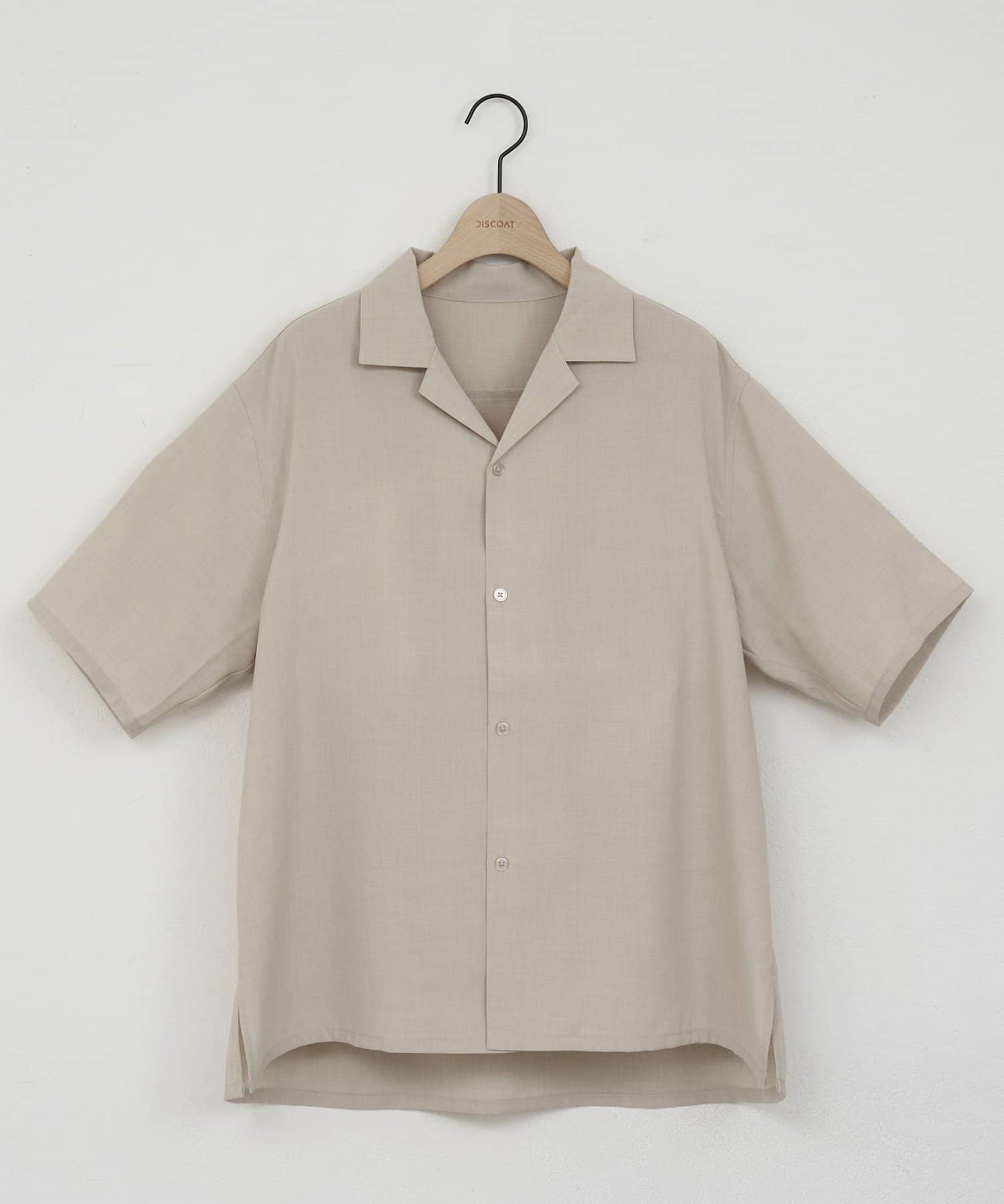 DISCOAT(ディスコート) 【Enlude】ライトテックリネンオープンカラーシャツ《ユニセックス》