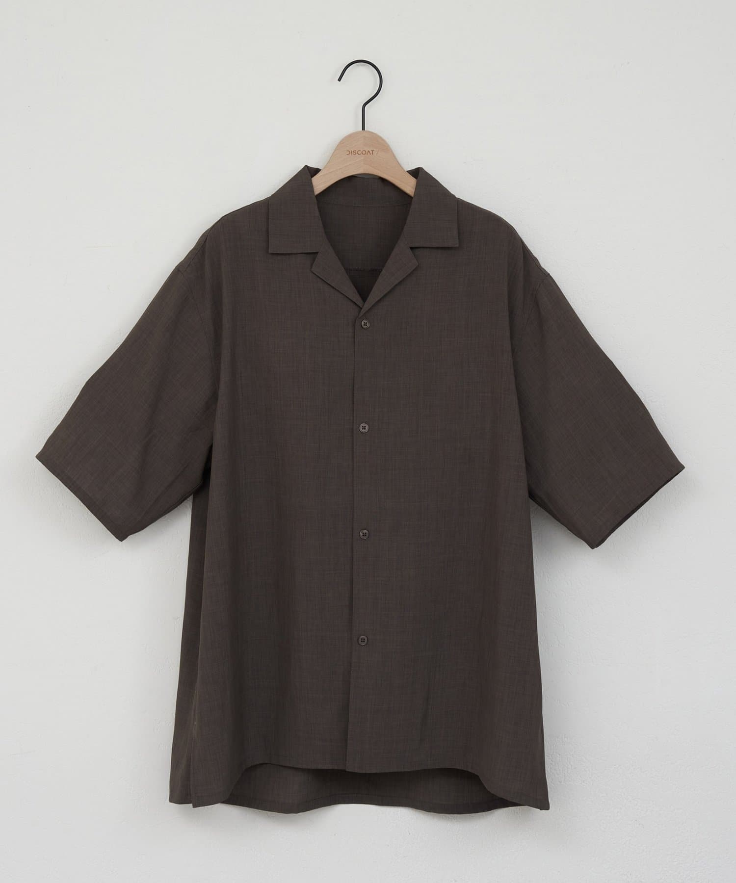 DISCOAT(ディスコート) 【Enlude】ライトテックリネンオープンカラーシャツ《ユニセックス》