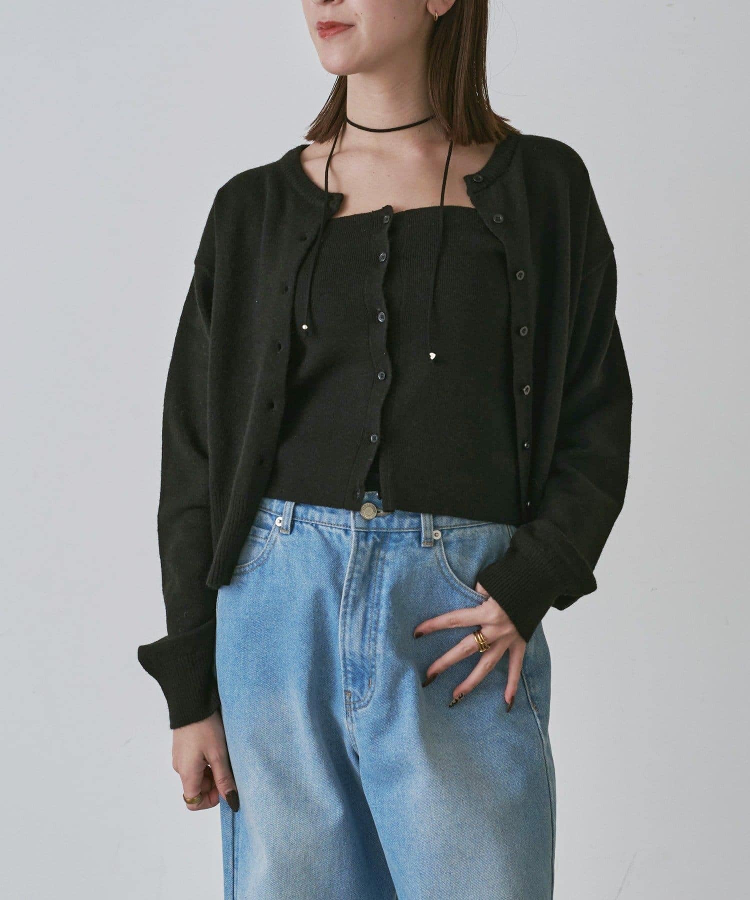 -goocy-(グーシー) ビスチェセットカーディガン