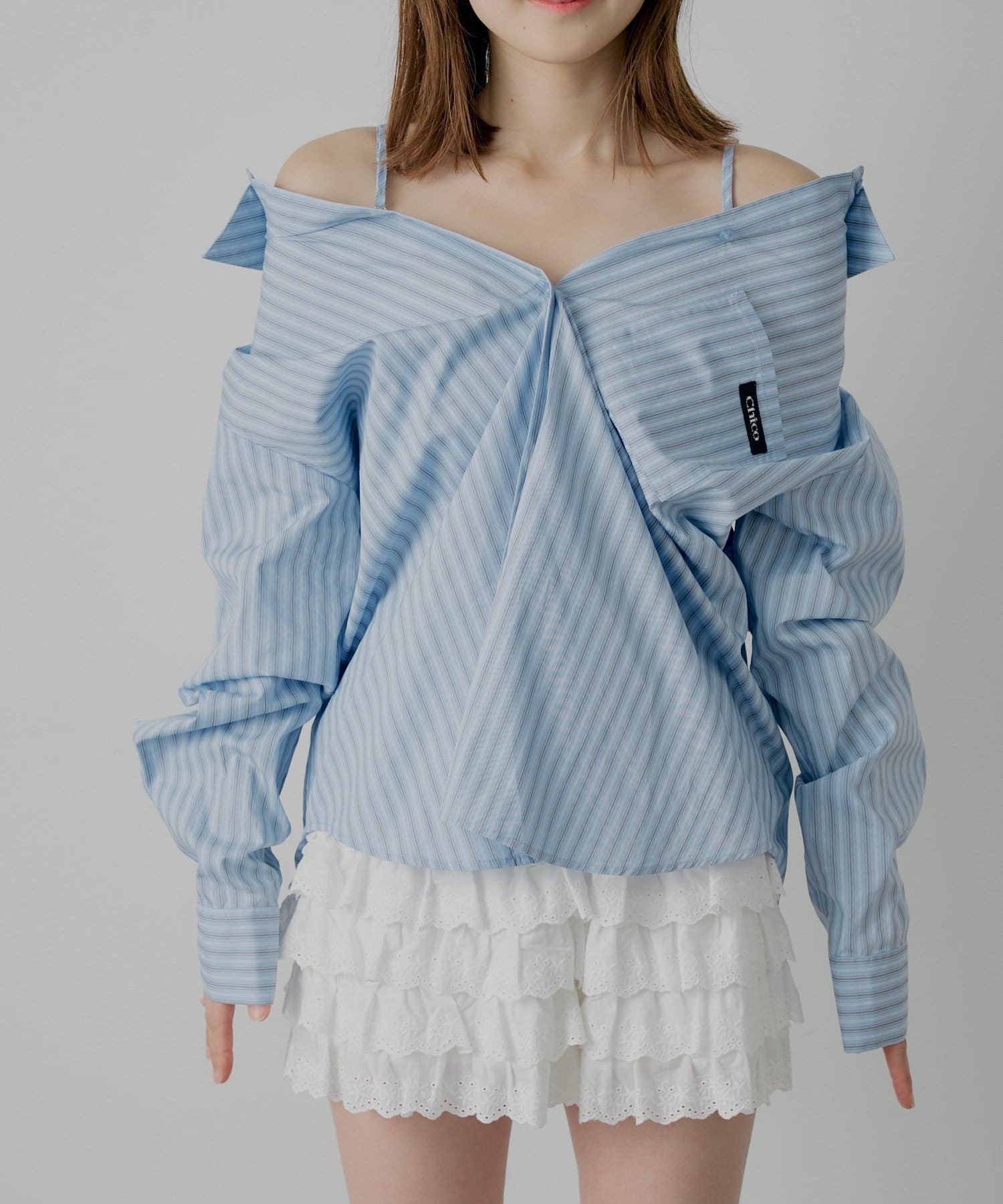 Chico(チコ) 【セットアップ対応】2wayルーズシャツ