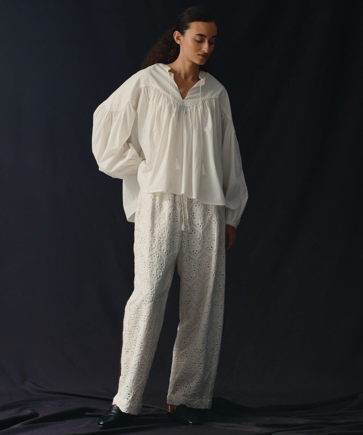 GALLARDAGALANTE(ガリャルダガランテ) 【1/1(木)12:00~予約開始】【Dhritië】カットレースパンツ