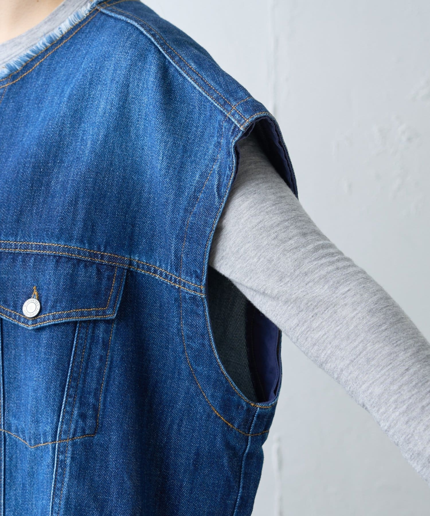 CIAOPANIC TYPY(チャオパニックティピー) 【マルチウェイ】裾ドロスト甘織デニムジャケット