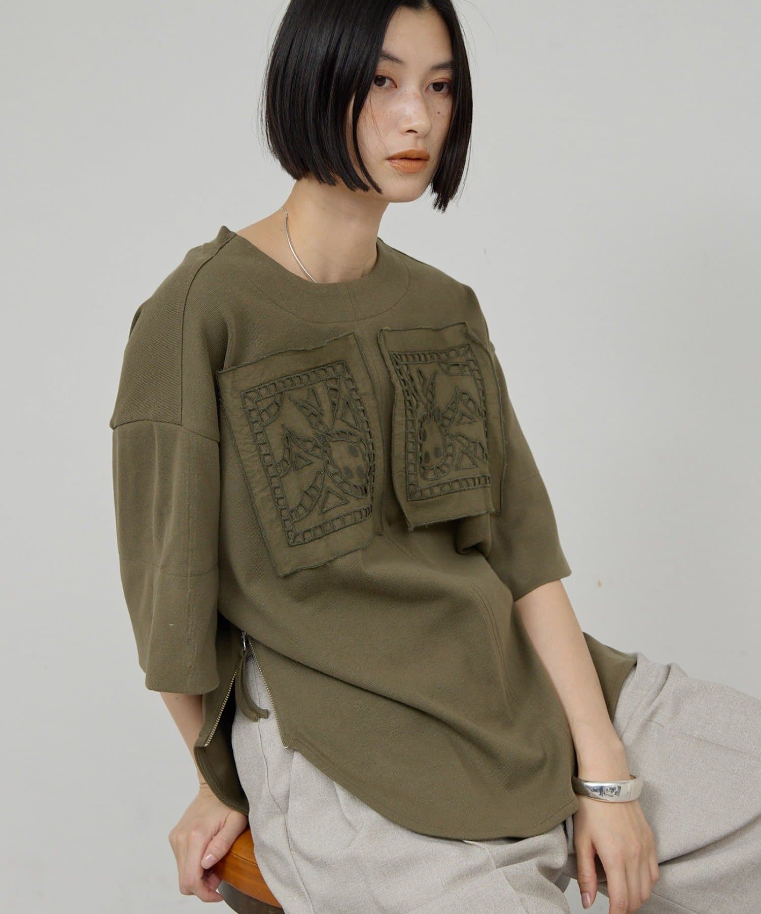 GALLARDAGALANTE(ガリャルダガランテ) 【1/1(木)12:00~予約開始】【Dhritië】レースパッチワークTee