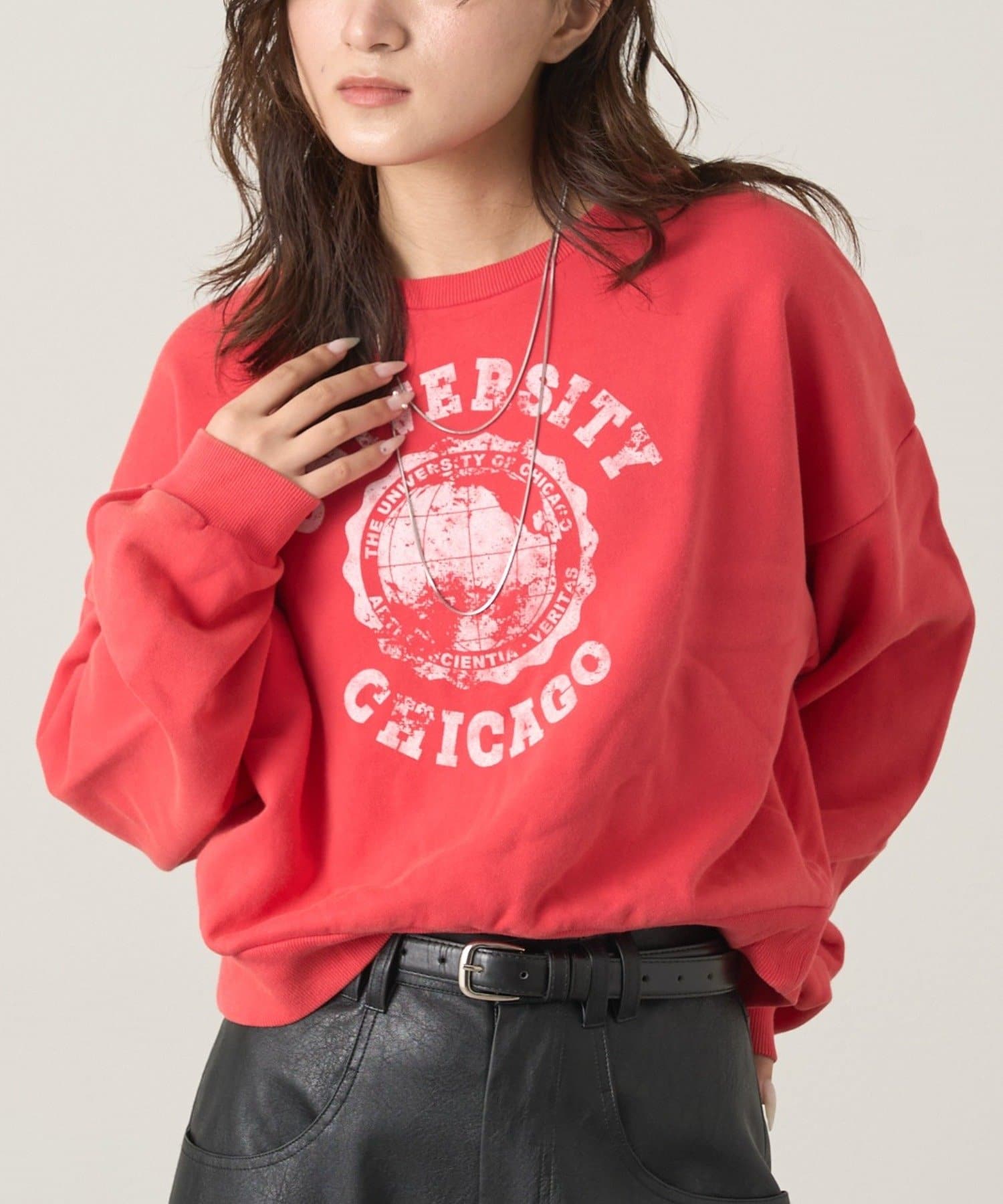 mline(エムライン) [mline]ダメージカレッジスウェット