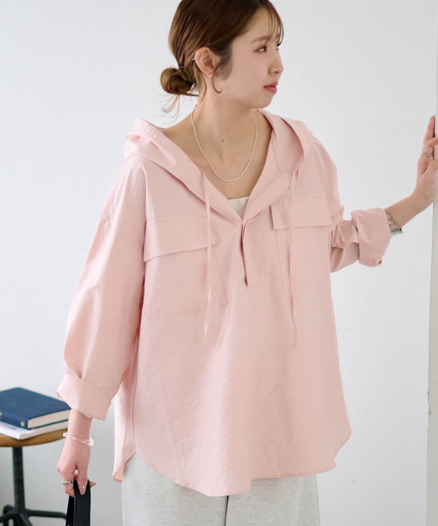 DISCOAT(ディスコート) 【Enlude】フードスキッパーシャツ《ユニセックス》