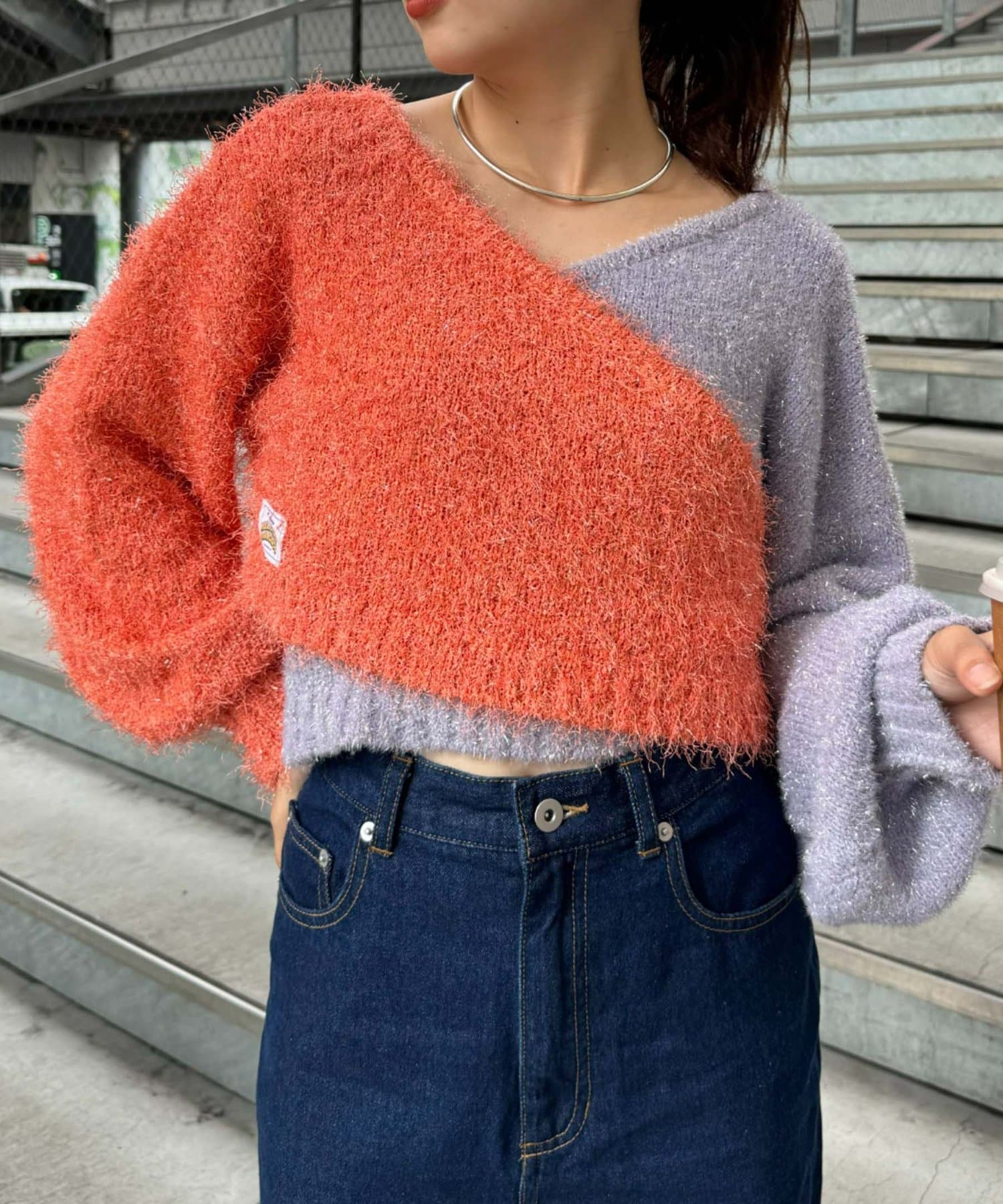 OUTLET(アウトレット) 【CIAOPANIC TYPY】ワンショルラメニットコンビセット