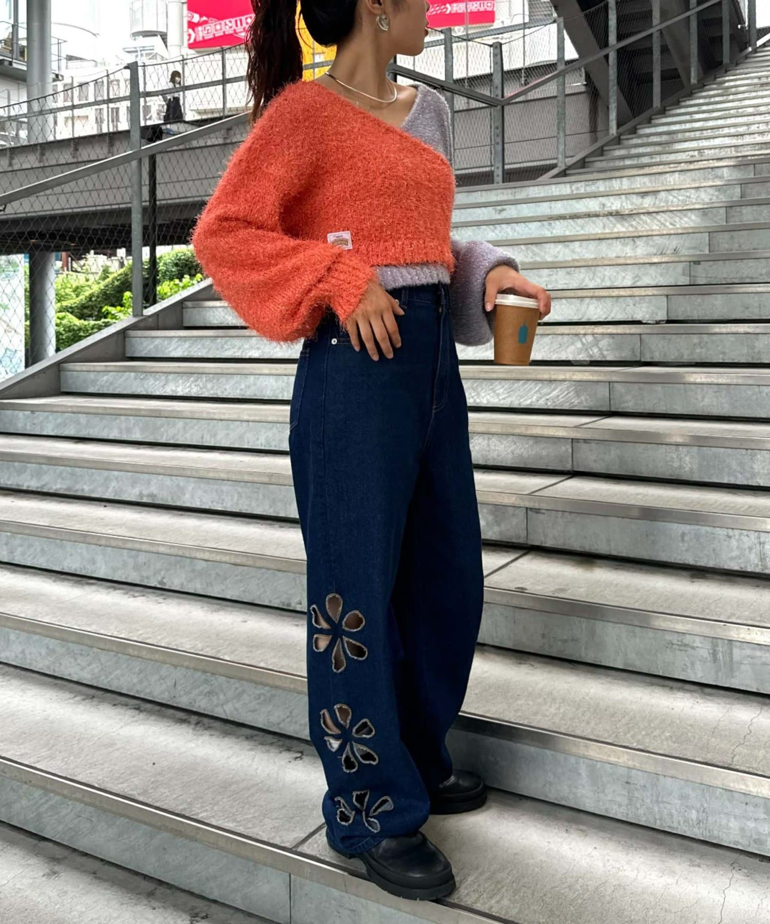 OUTLET(アウトレット) 【CIAOPANIC TYPY】ワンショルラメニットコンビセット