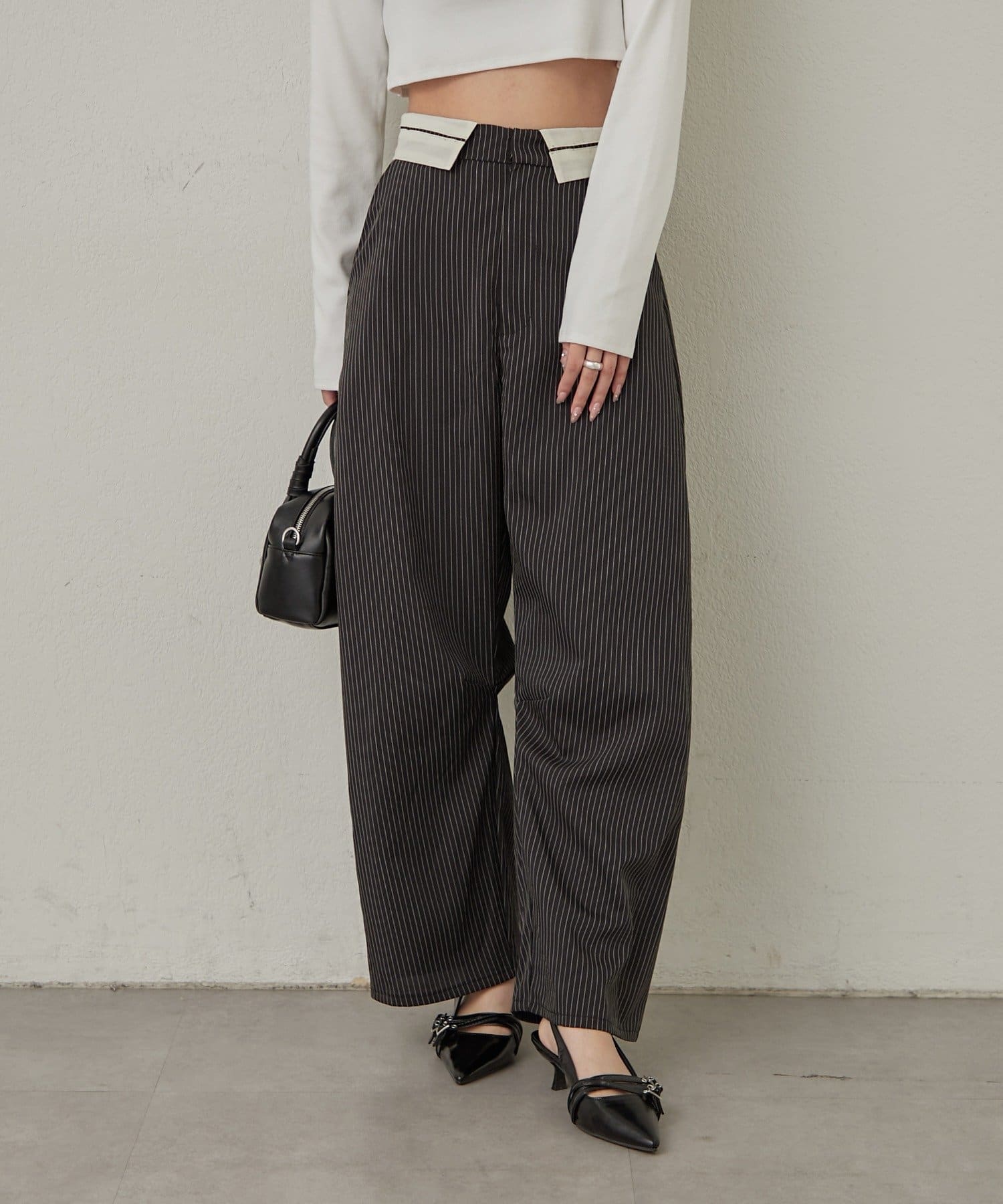 mline(エムライン) [mline]フラップウエスト スラックス