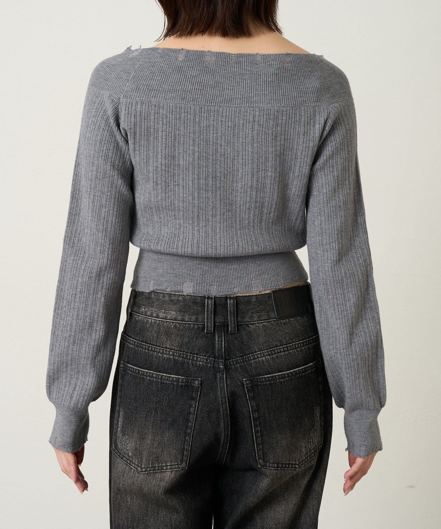 mline(エムライン) [mline]プレート オフショルニット