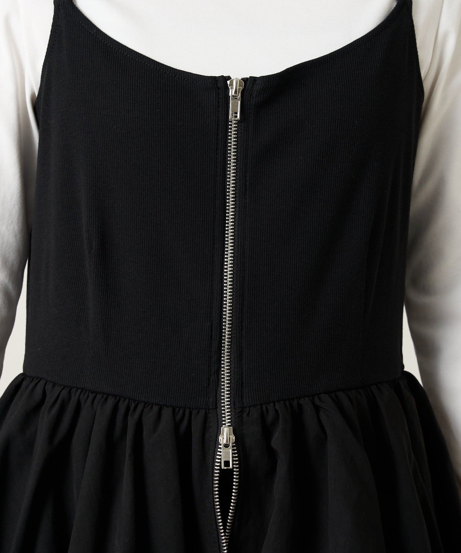 mline(エムライン) [mline]【前後2WAY】バルーンZIP キャミワンピ