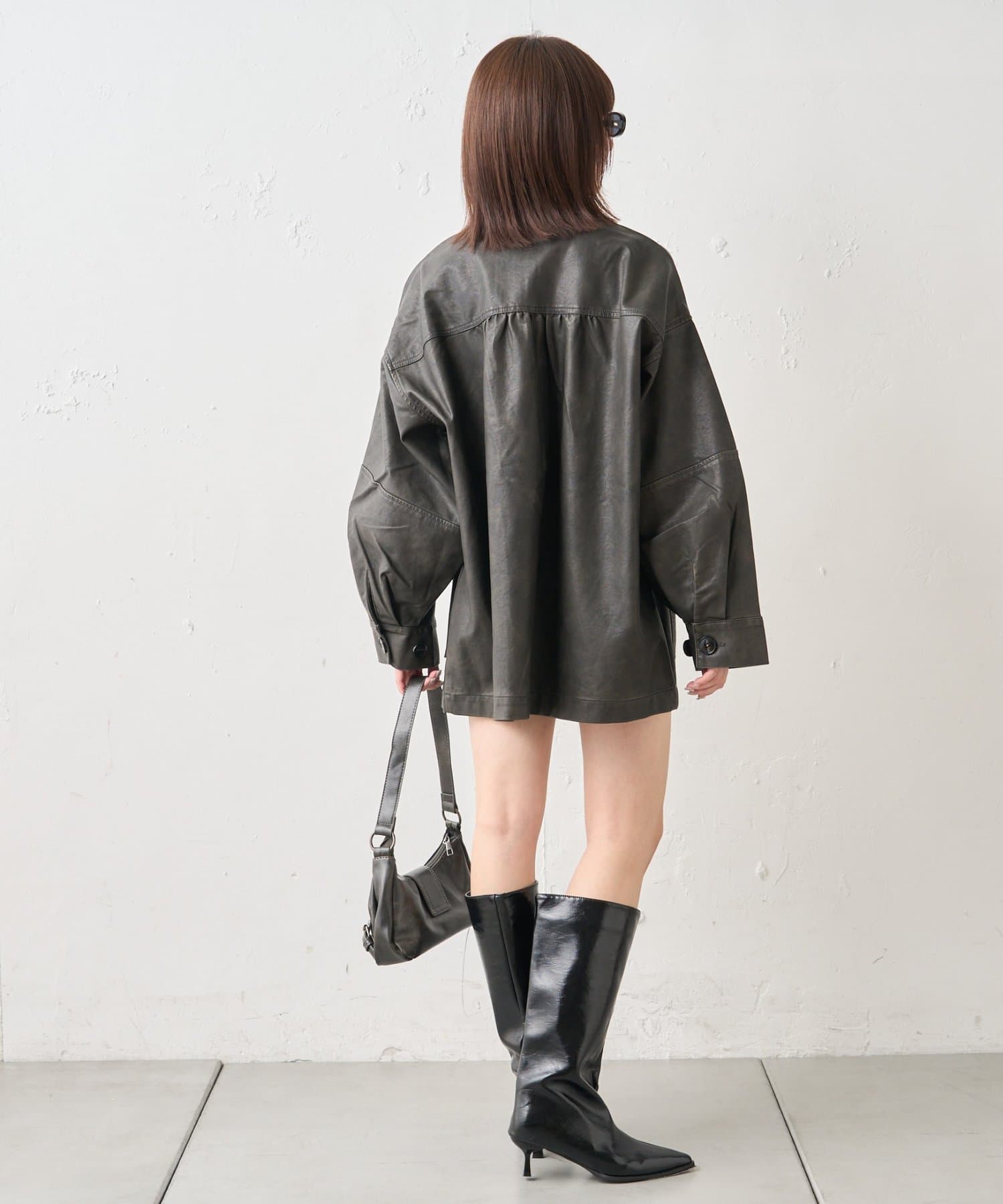 mline(エムライン) [mline]オーバーシルエット レザージャケット