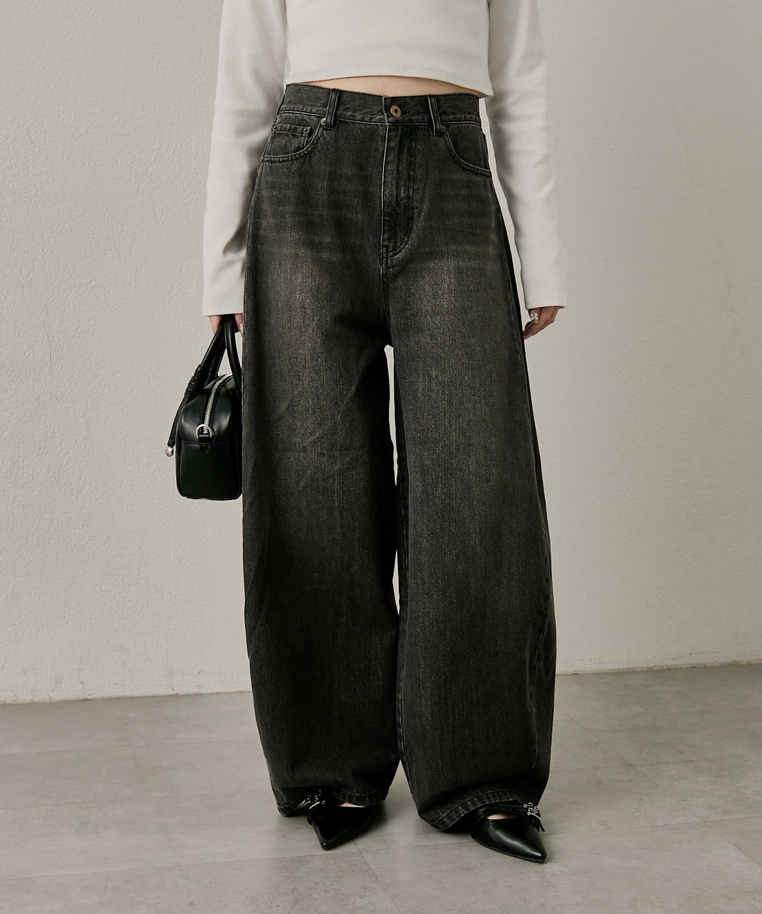 mline(エムライン) [mline]カーブワイドデニム