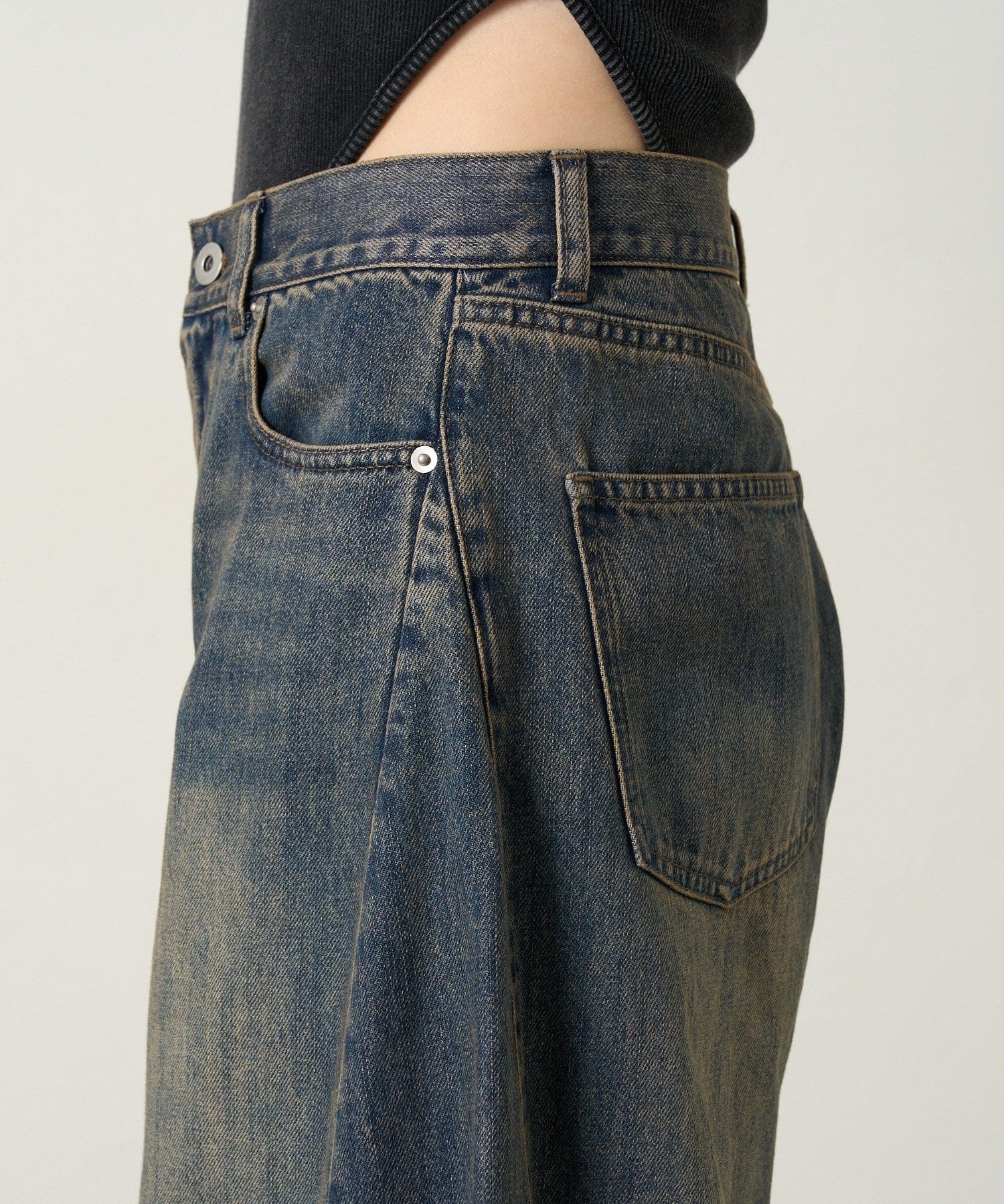 mline(エムライン) [mline]カーブワイドデニム