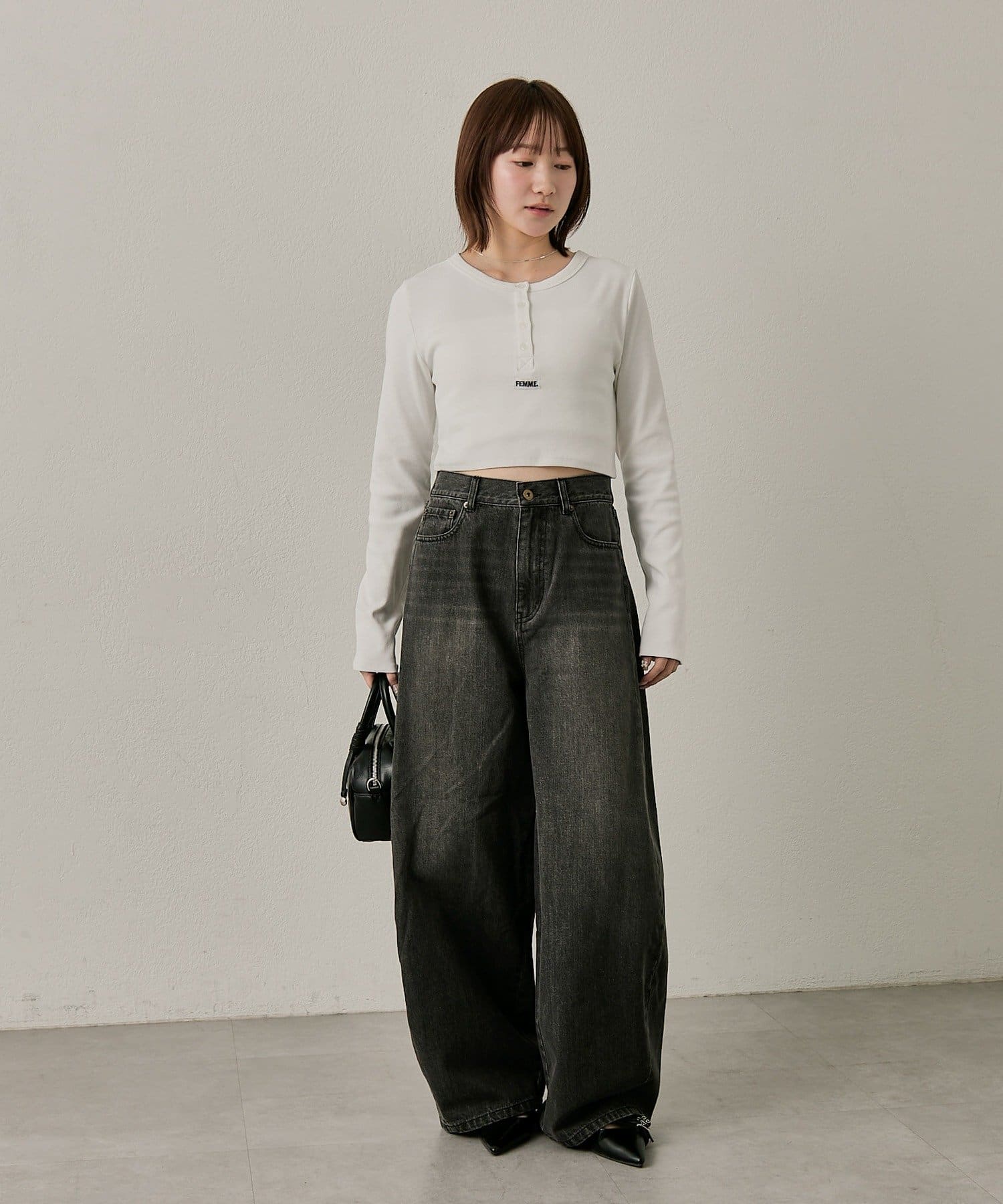 mline(エムライン) [mline]カーブワイドデニム