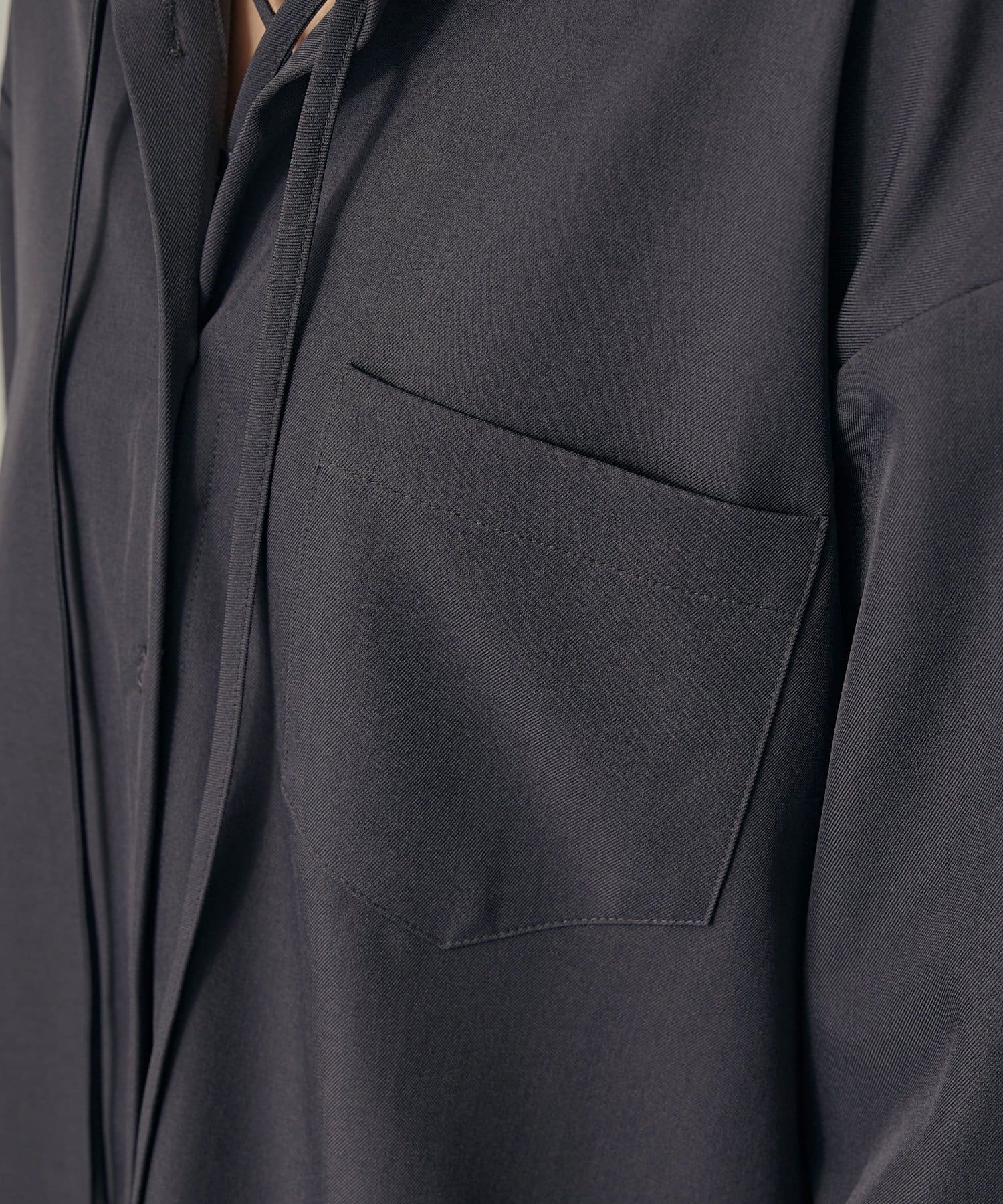 mline(エムライン) [mline]レースアップ オーバーシャツ