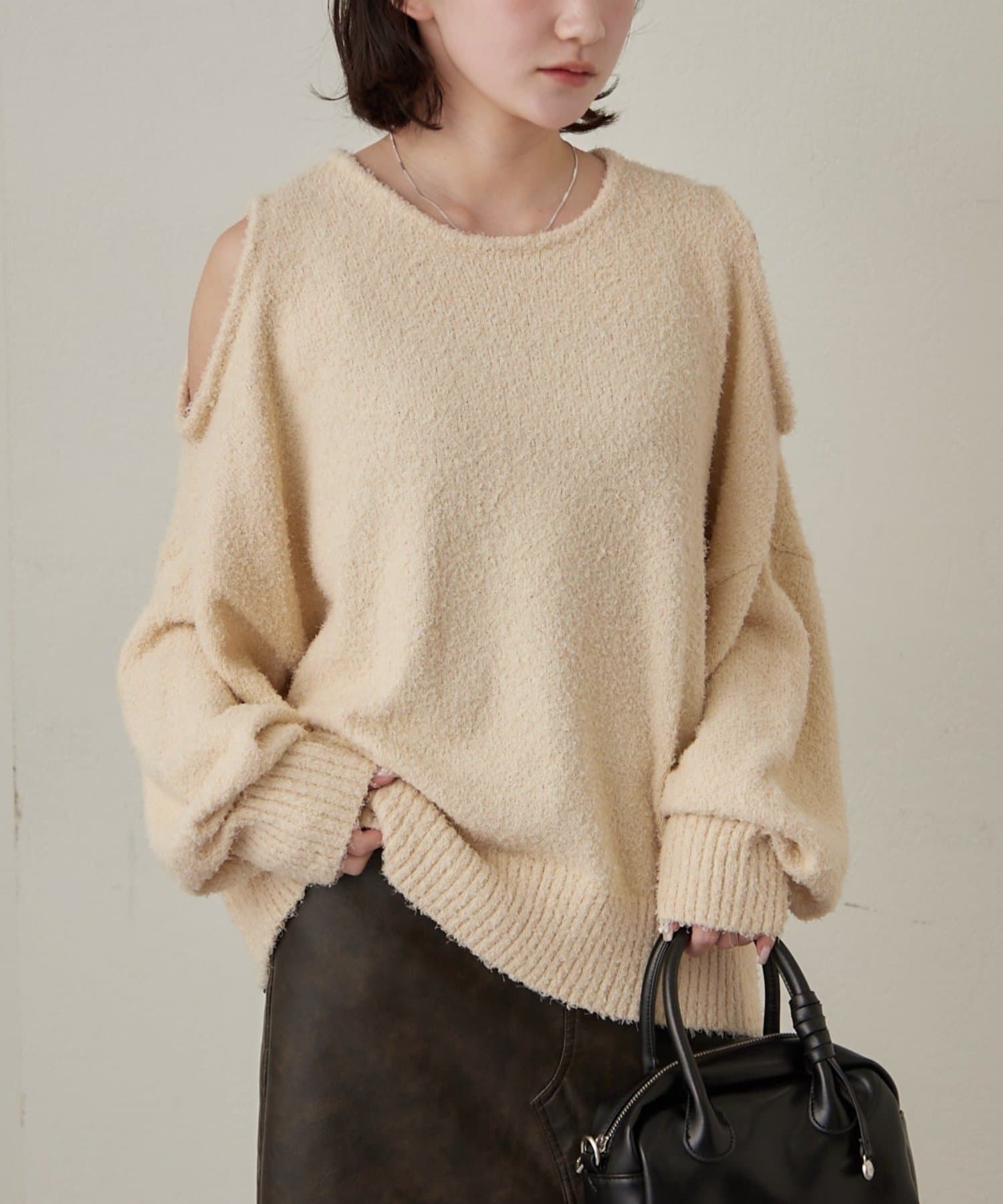 mline(エムライン) [mline]肩あき 2WAYニット